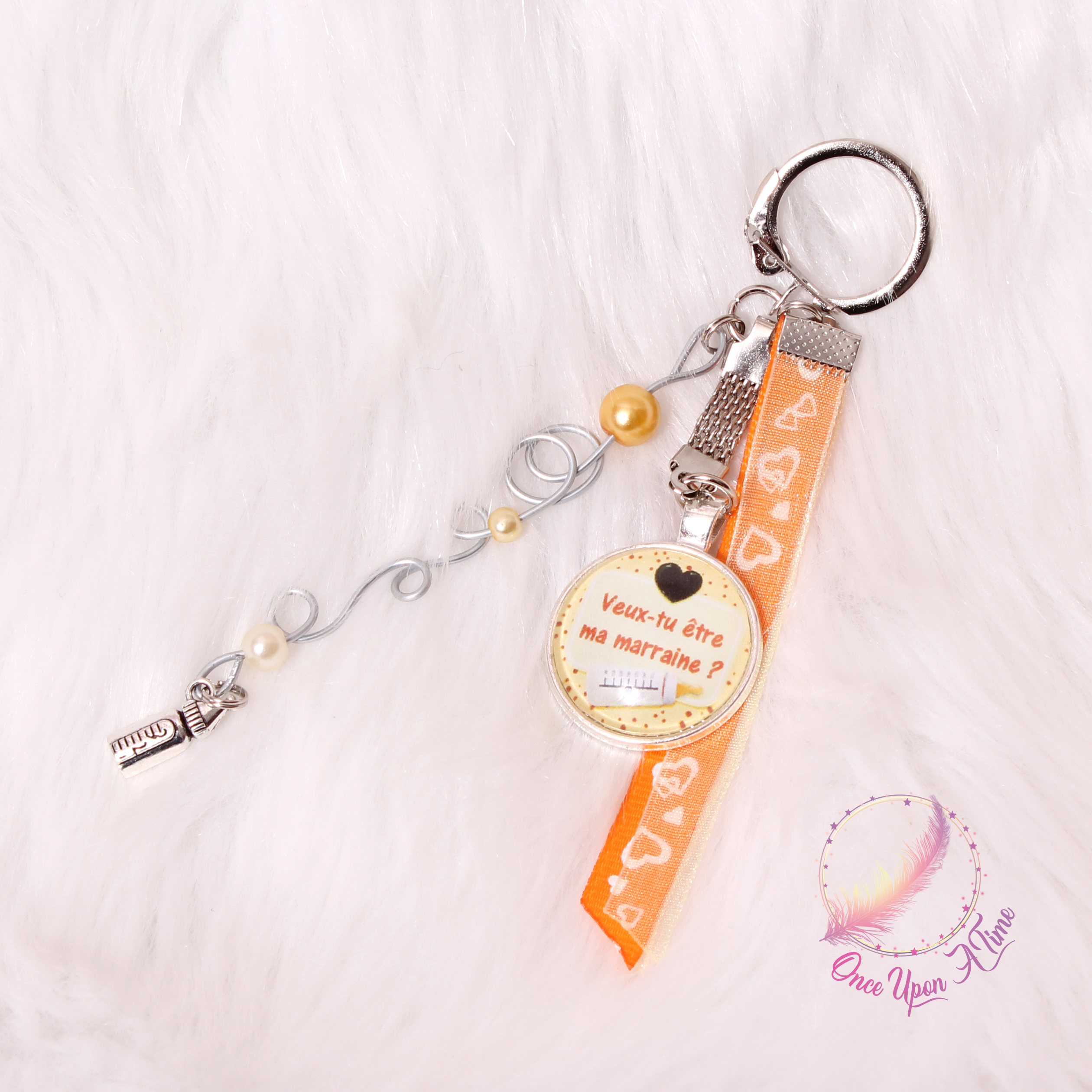 💕 Porte-clés - Demande parrain et marraine - Plusieurs modèles 🔑