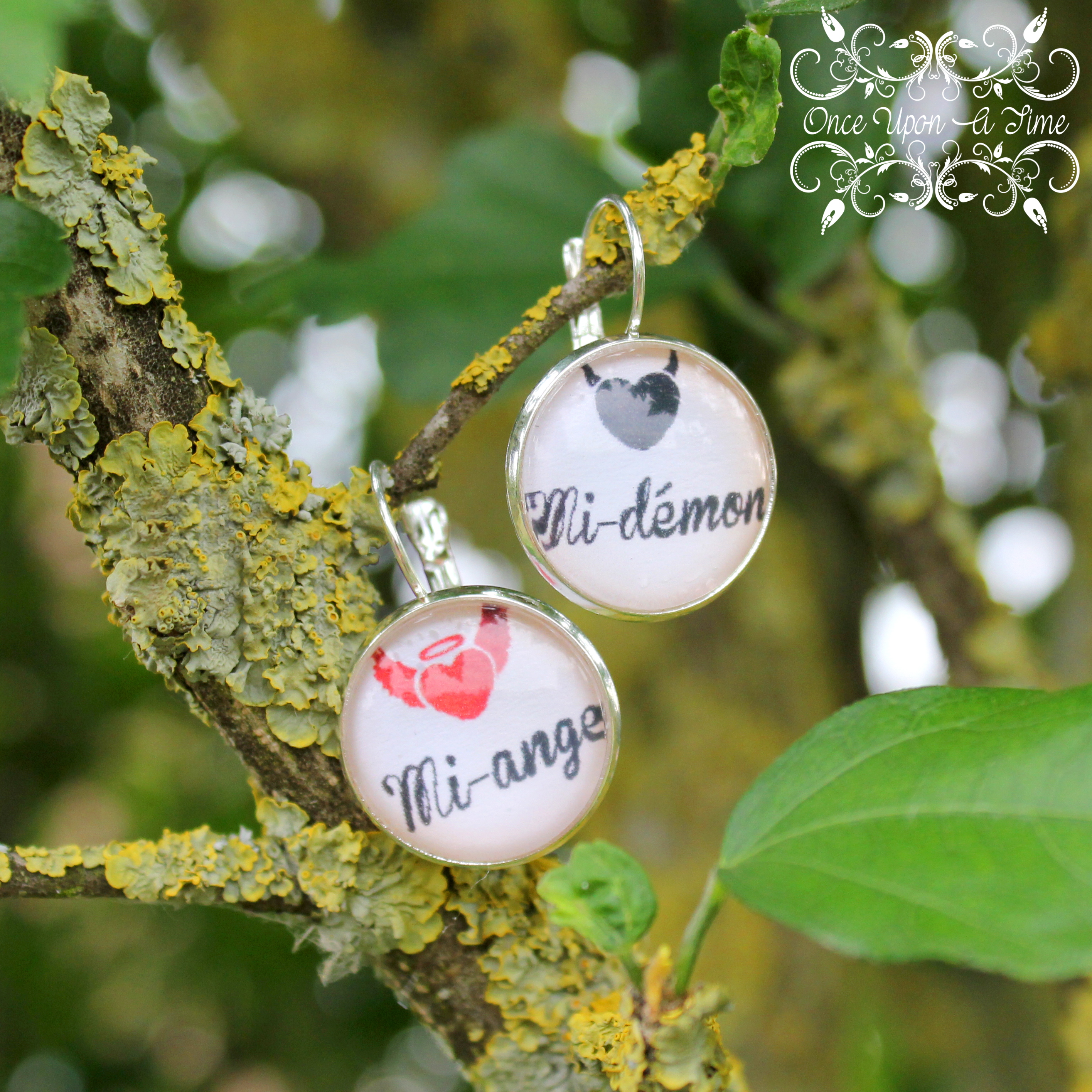 ✨ Boucles d'oreilles fantaisie - Mi-ange, mi-démon ✨