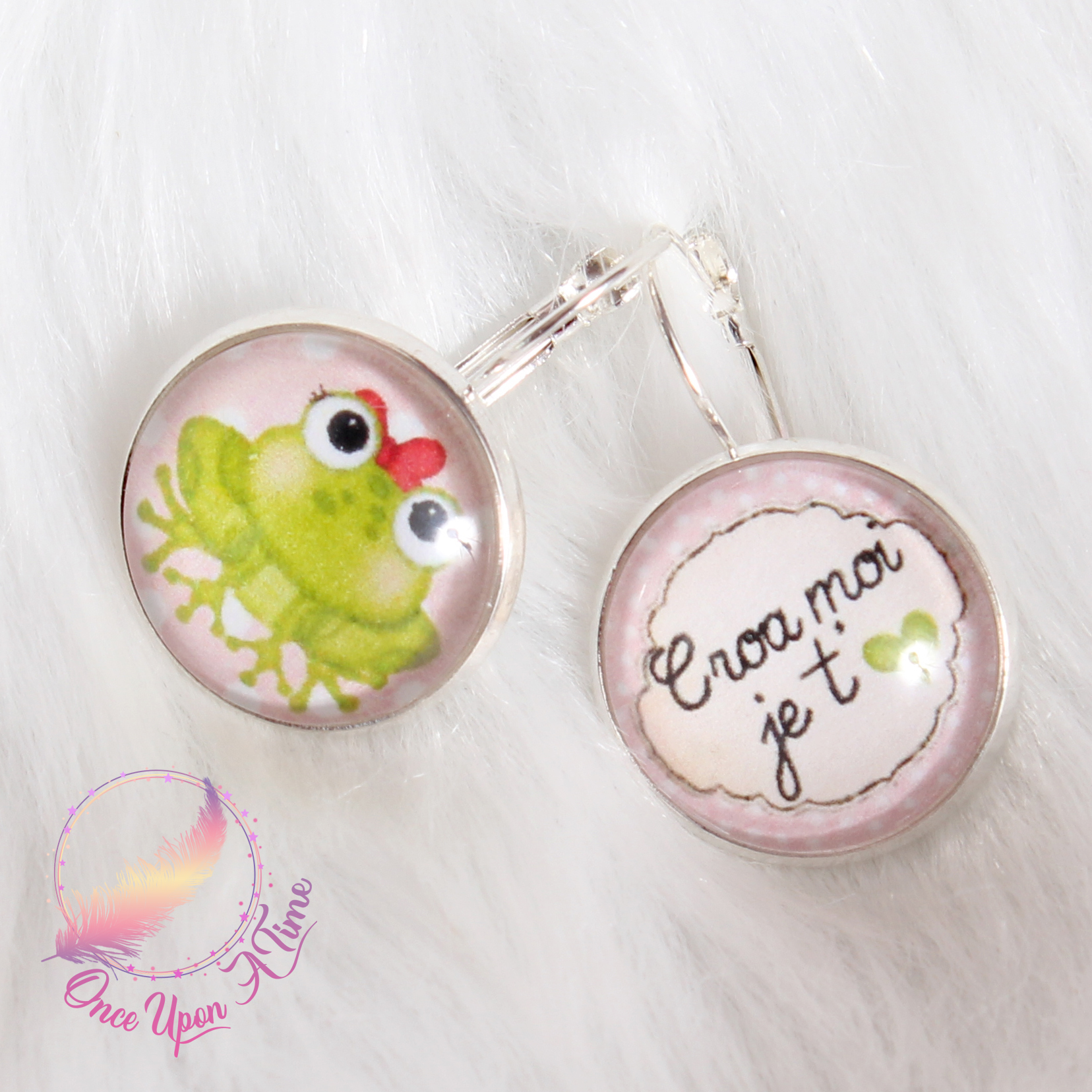 ✨ Boucles d'oreilles fantaisie - Croa moi, je t'aime ✨