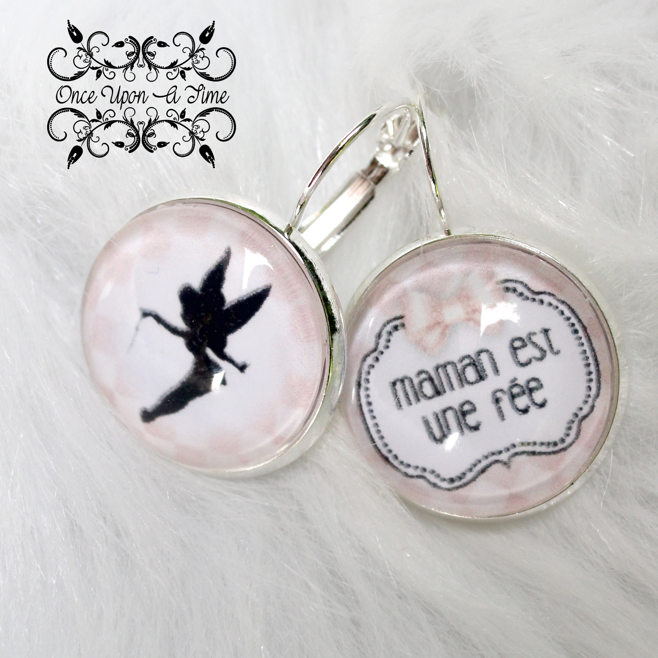 ✨ Boucles d'oreilles fantaisie - Maman - Plusieurs messages ✨