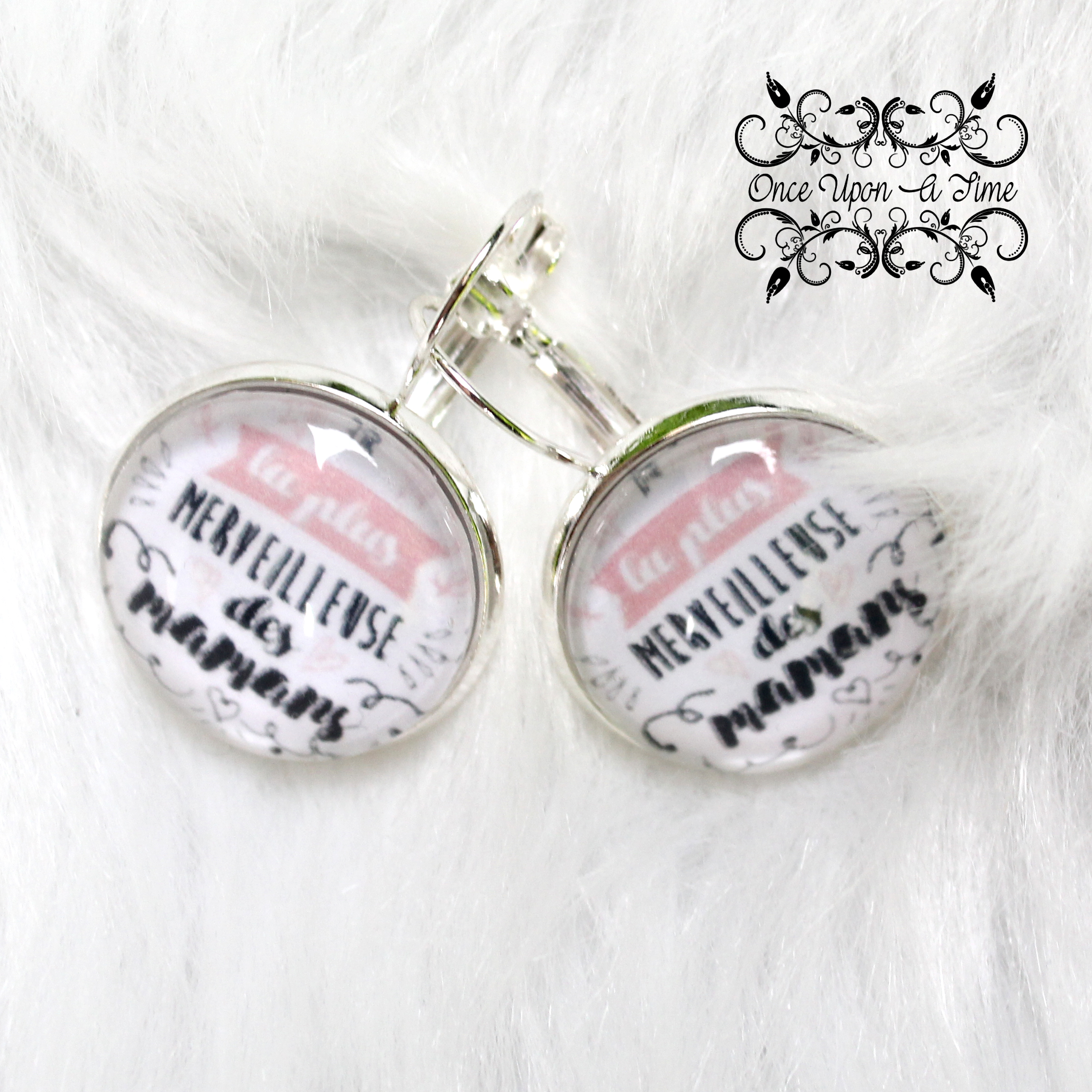 ✨ Boucles d'oreilles fantaisie - Maman - Plusieurs messages ✨