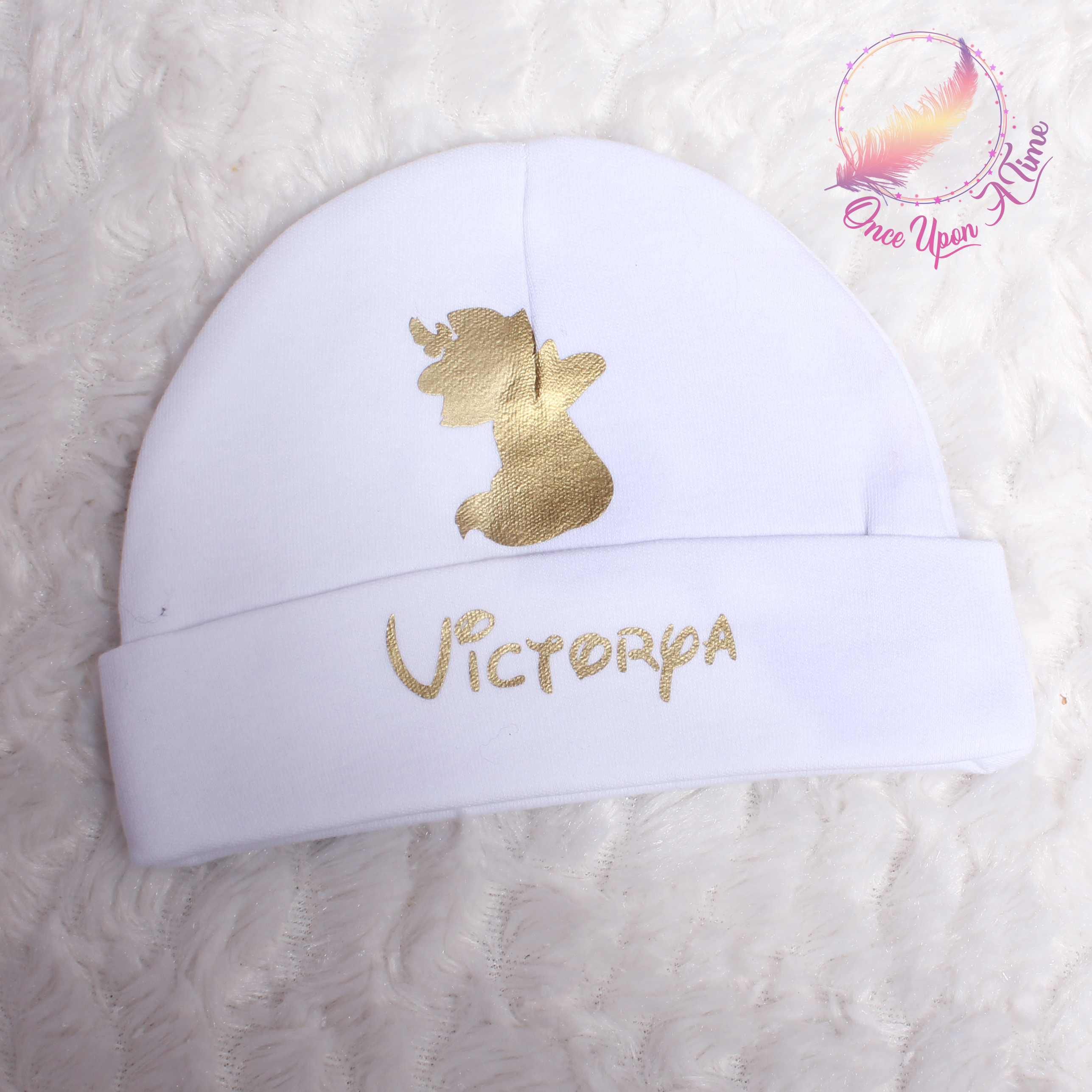🍼 Bonnet - Personnalisé - Marie, lune, Fée Clochette - Plusieurs modèles 👶
