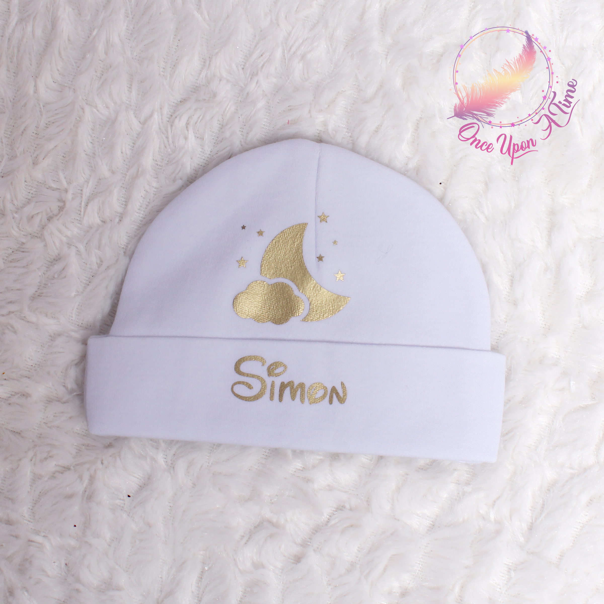 🍼 Bonnet - Personnalisé - Marie, lune, Fée Clochette - Plusieurs modèles 👶