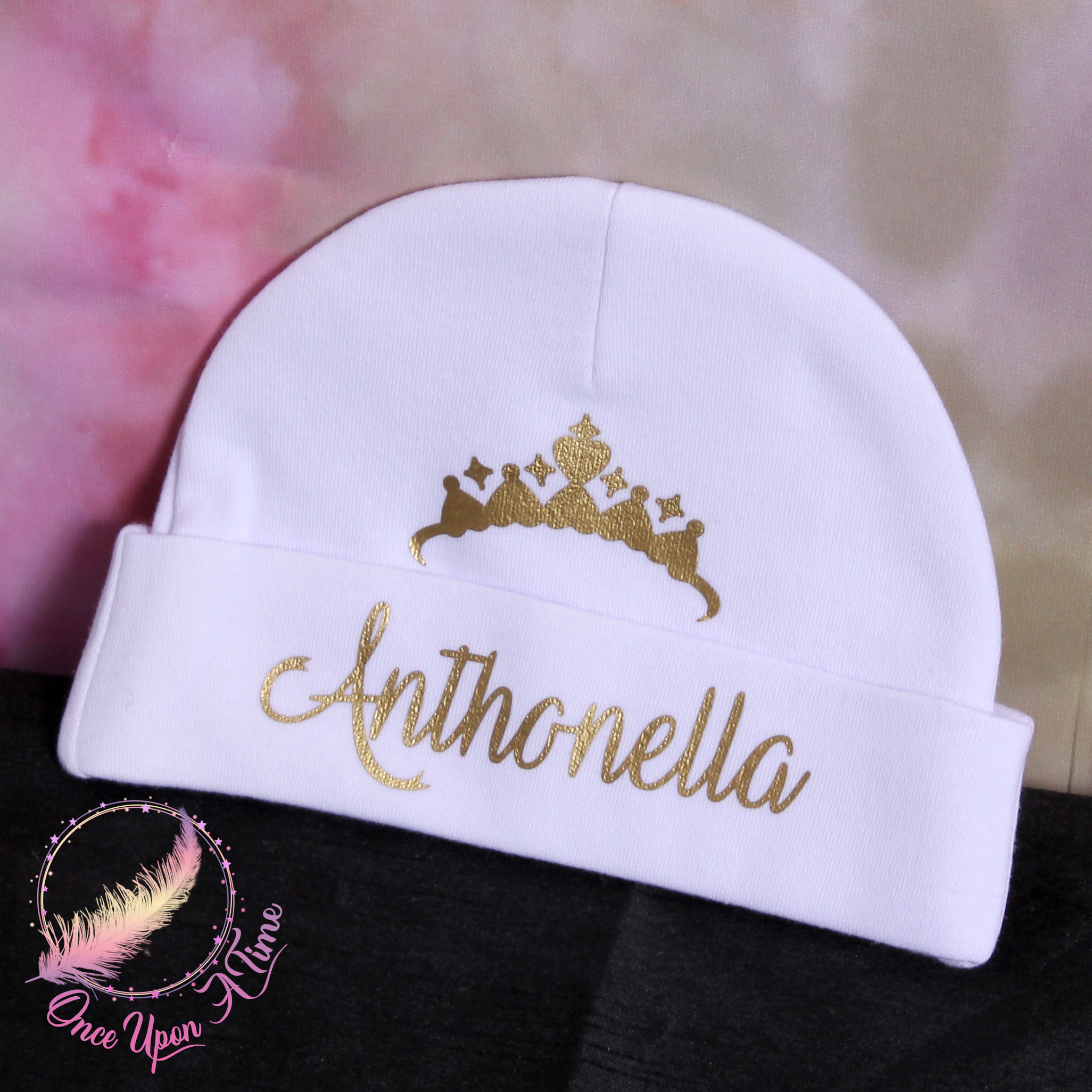 🍼 Bonnet - Personnalisé - Princesse, prince ou prénom seul - Plusieurs modèles 👶