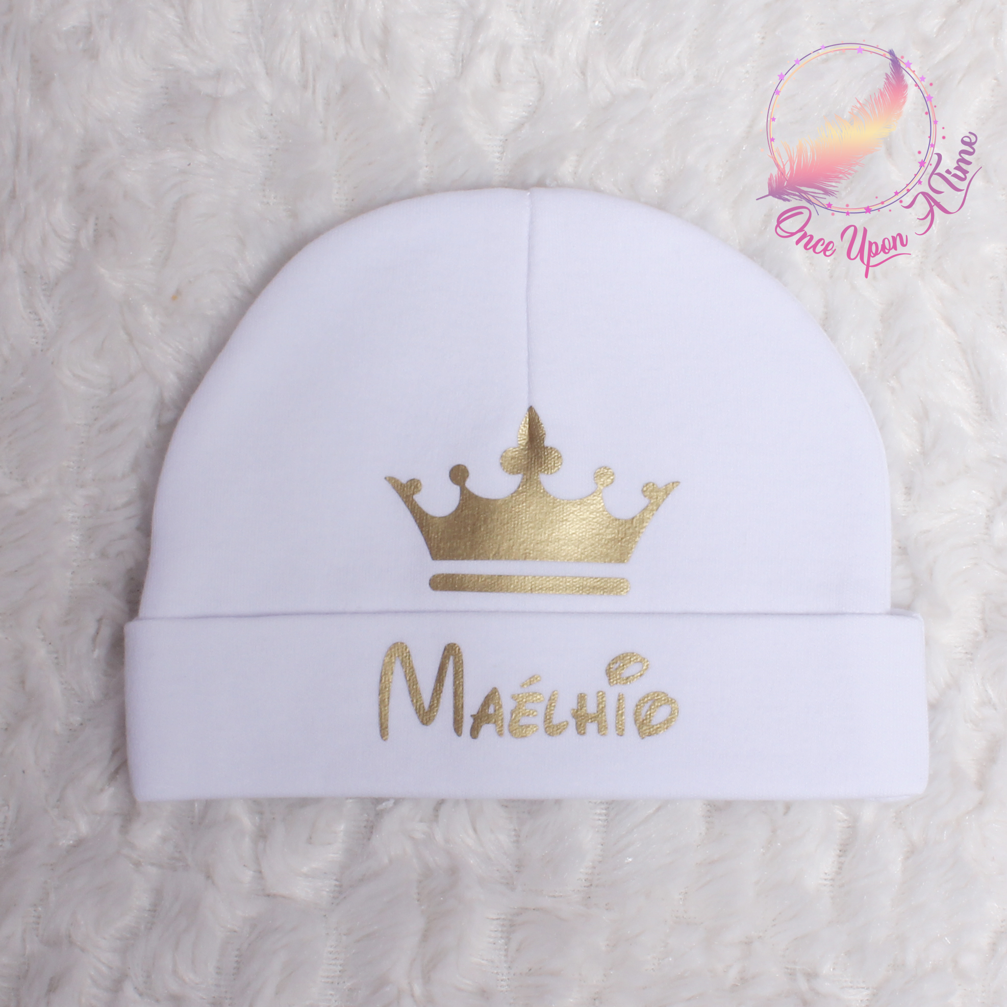 🍼 Bonnet - Personnalisé - Princesse, prince ou prénom seul - Plusieurs modèles 👶