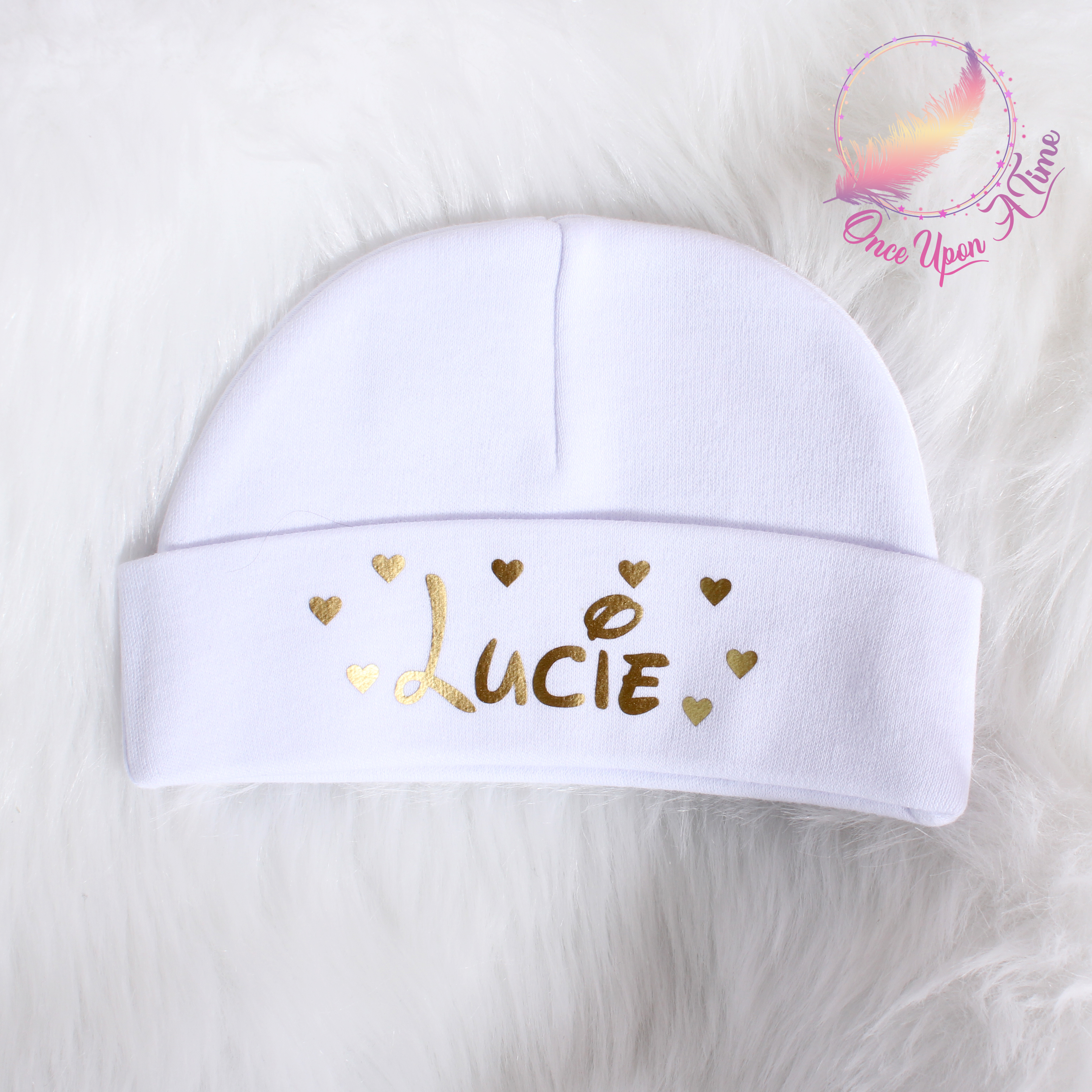 🍼 Bonnet - Personnalisé - Princesse, prince ou prénom seul - Plusieurs modèles 👶