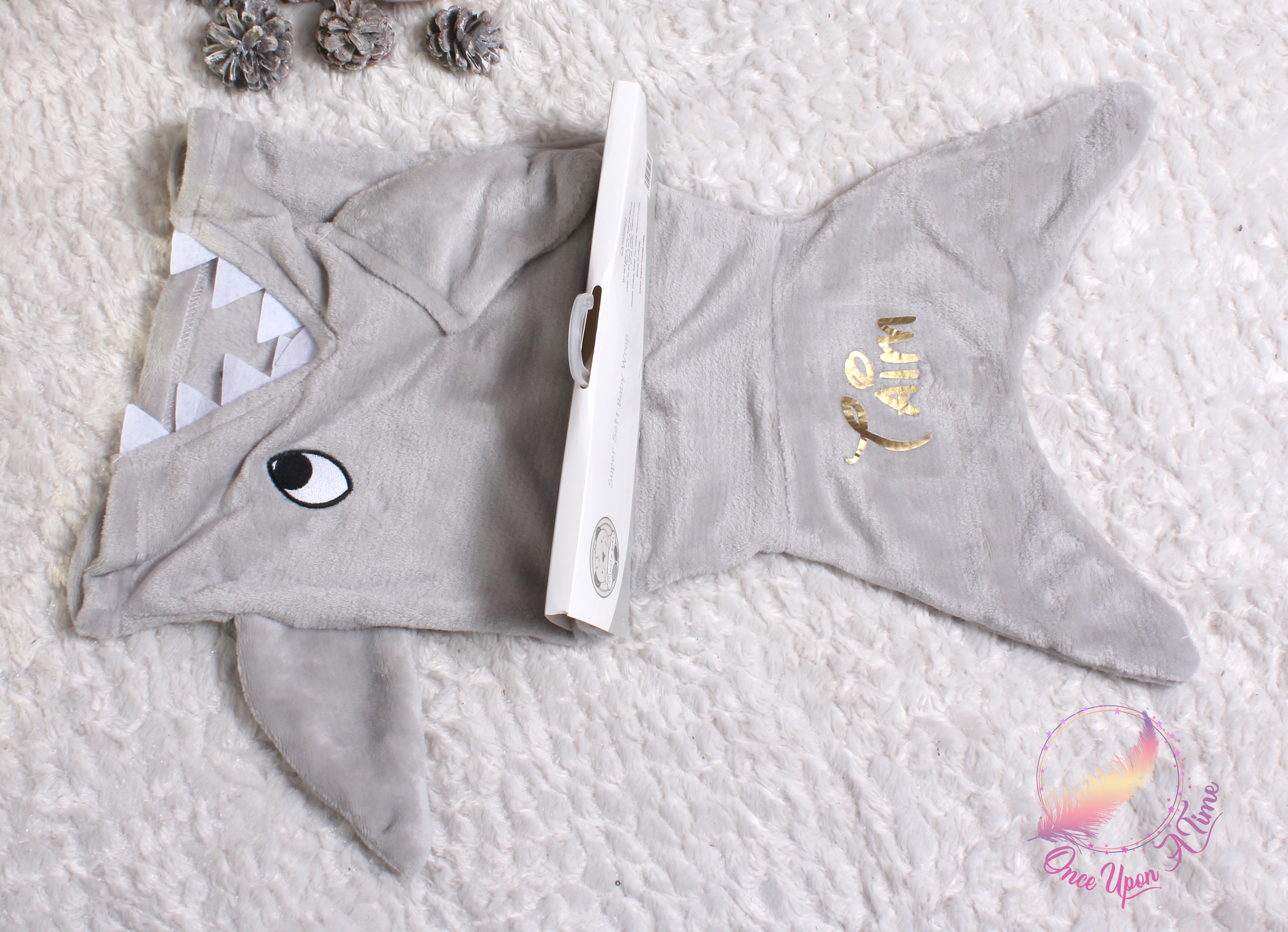 🍼 Couverture - Queue de requin - Personnalisée 👶