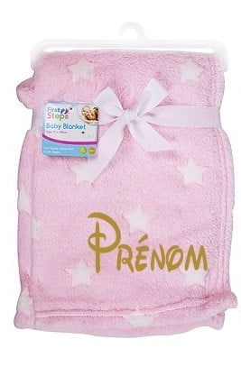 🍼 Couverture - Etoiles - Personnalisée 👶