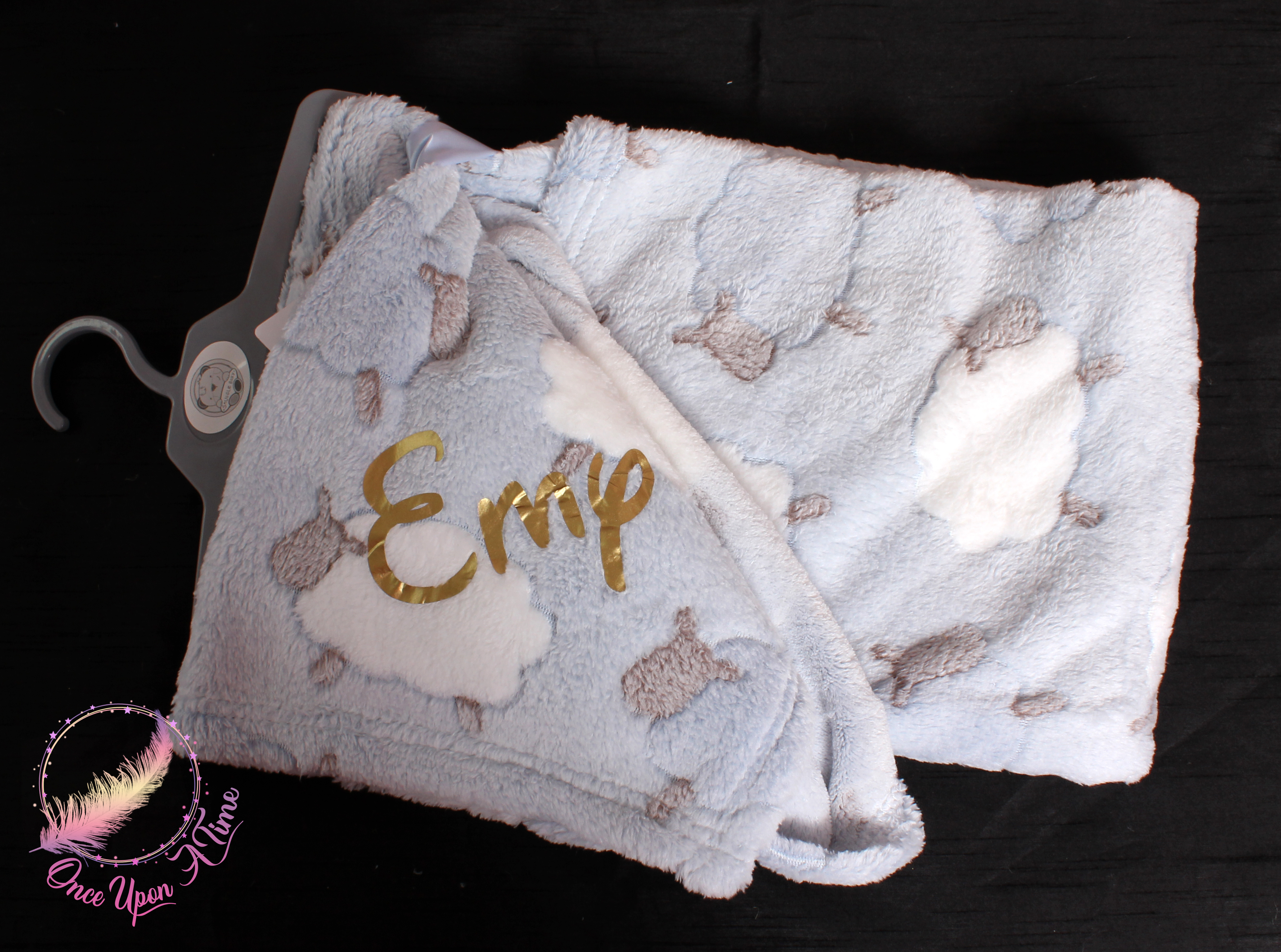 🍼 Couverture - Moutons - Personnalisée 👶