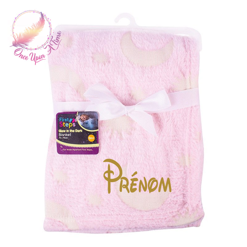 🍼 Couverture - Espace - Bleu OU rose - Personnalisée 👶