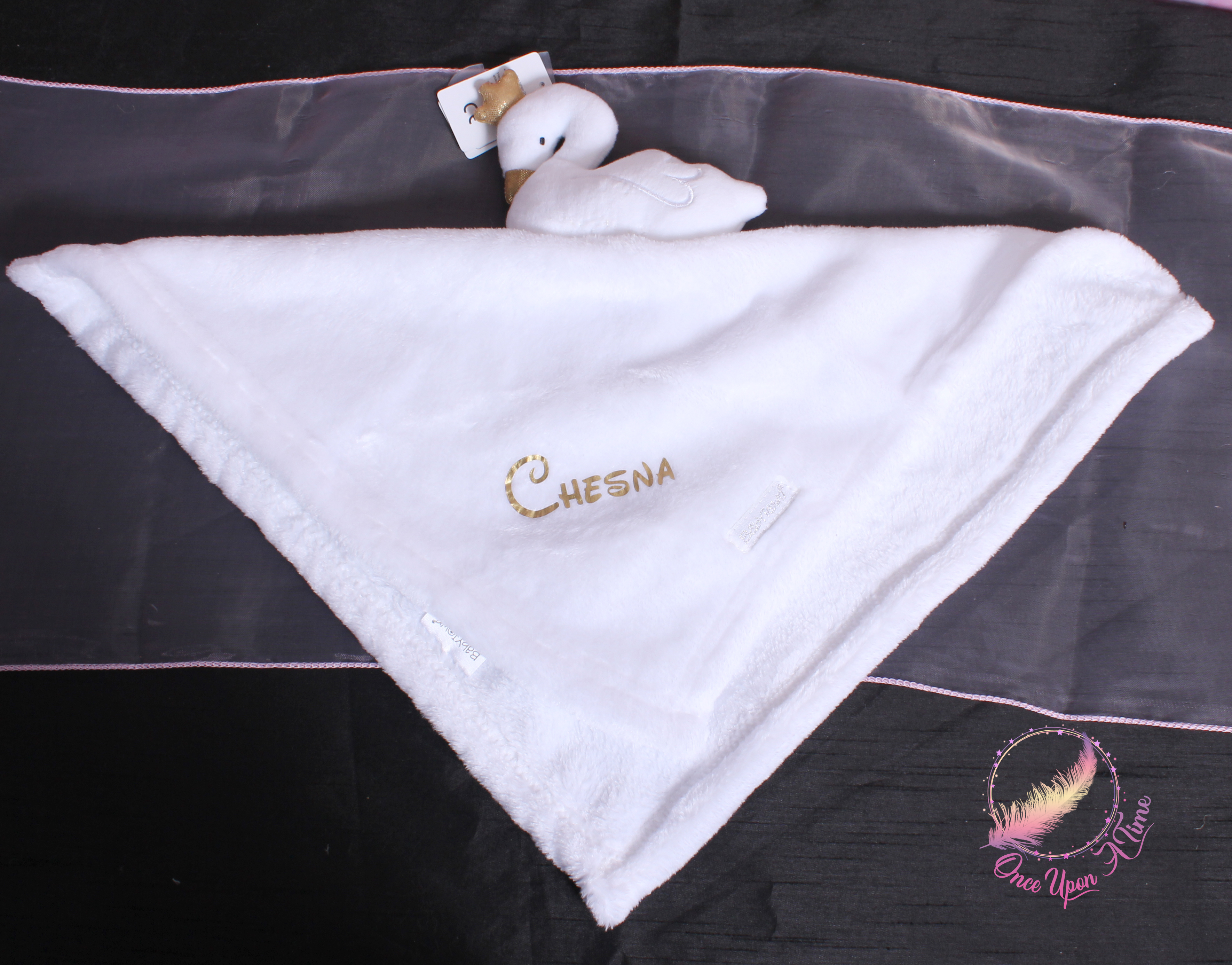 🍼 Doudou - Cygne - Personnalisée 👶