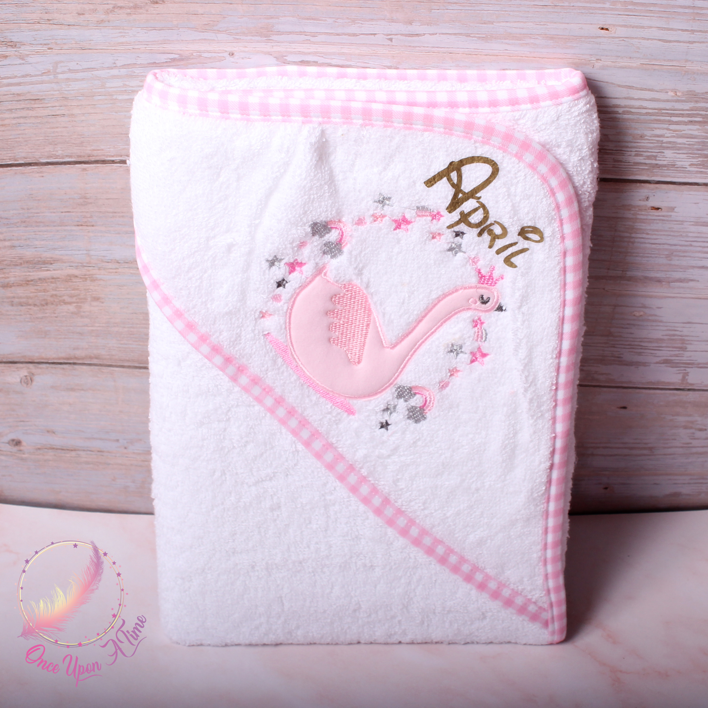 🍼 Cape de bain - Cygne - Personnalisée 🛁