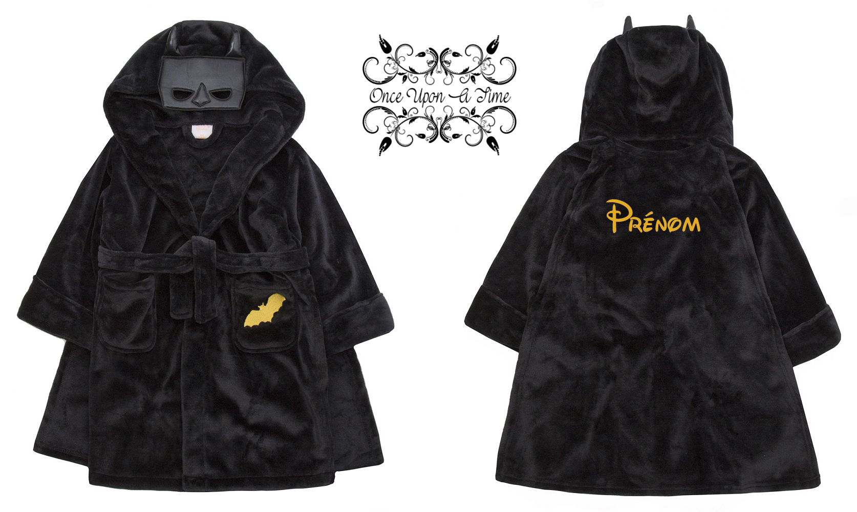 🍼 Peignoir - Batman - 9-10 ans - Personnalisé 👶
