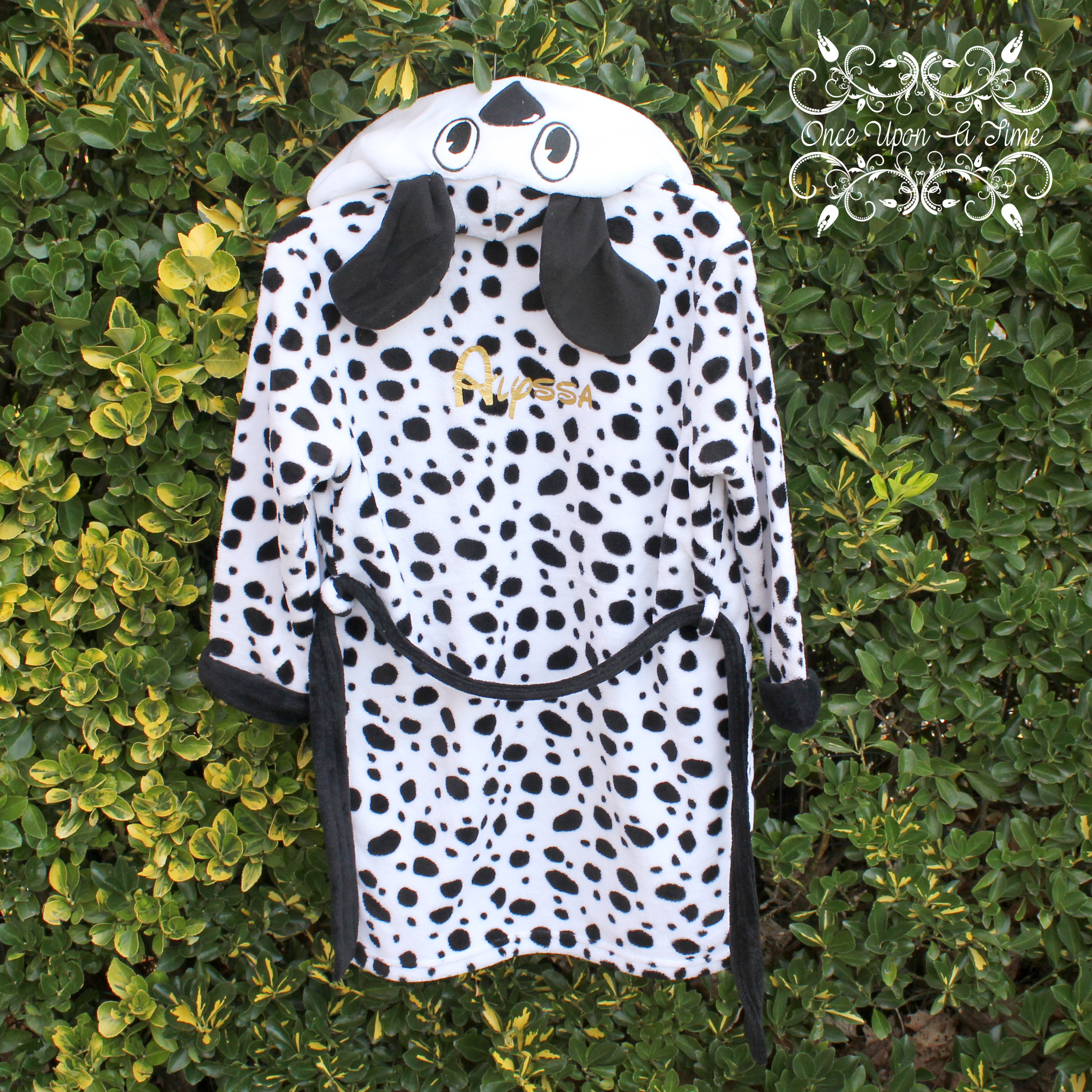 🍼 Peignoir - Dalmatien - 8 à 11 ans - Personnalisé 👶