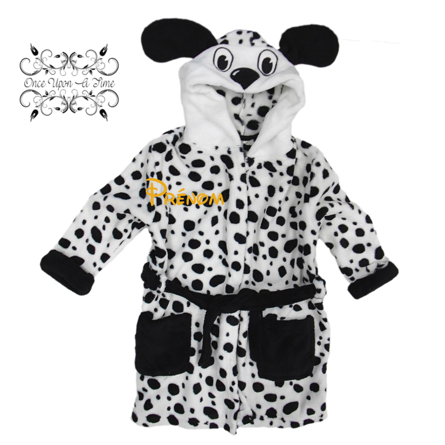 🍼 Peignoir - Dalmatien - 8 à 11 ans - Personnalisé 👶