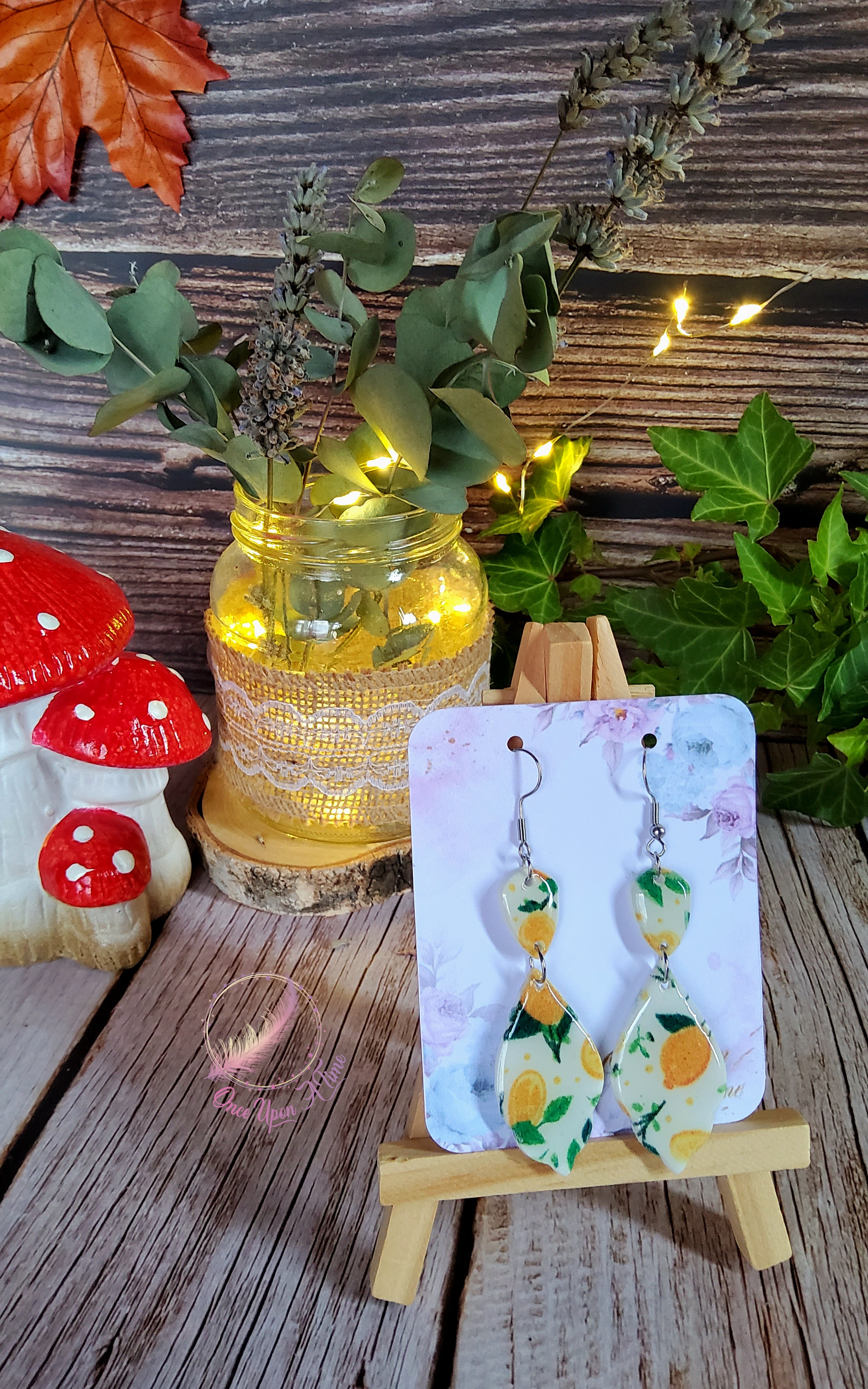 🍋‍🟩 Boucles d'oreilles - Citrons 🍋