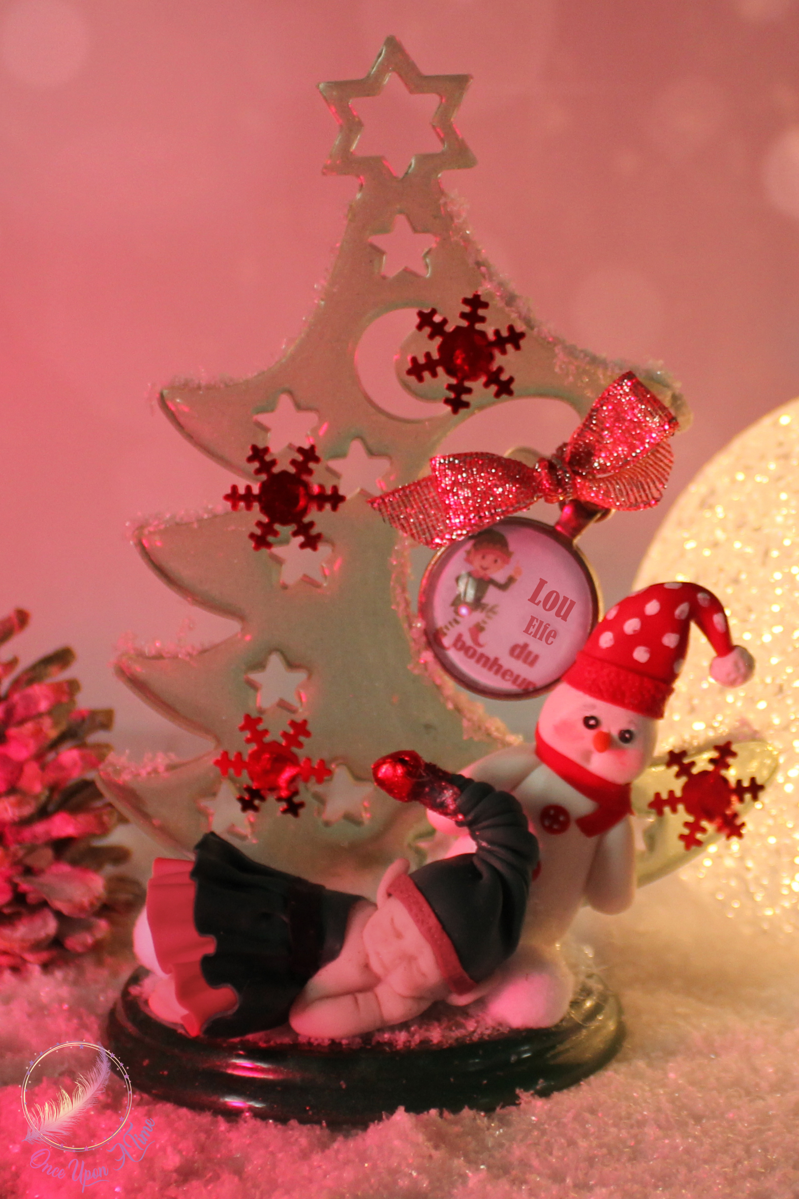 🎄🎅 Décoration bébé elfe sur sapin de Noël à poser 🤶🎄