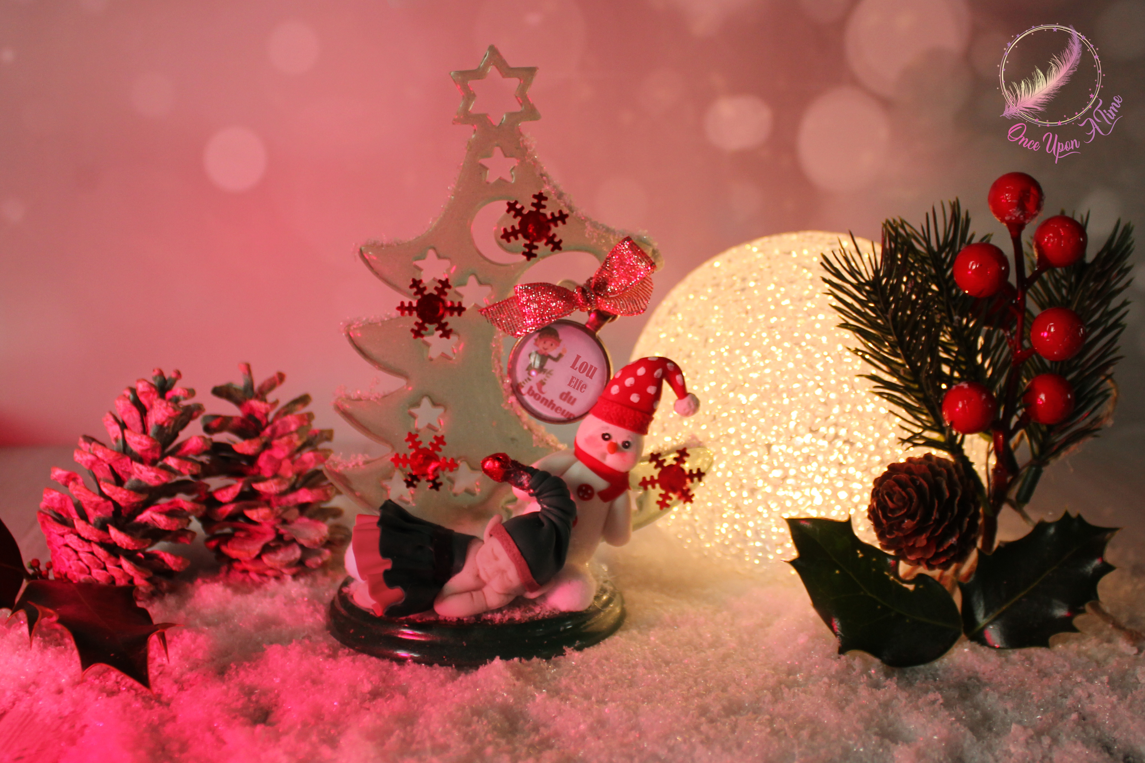 🎄🎅 Décoration bébé elfe sur sapin de Noël à poser 🤶🎄