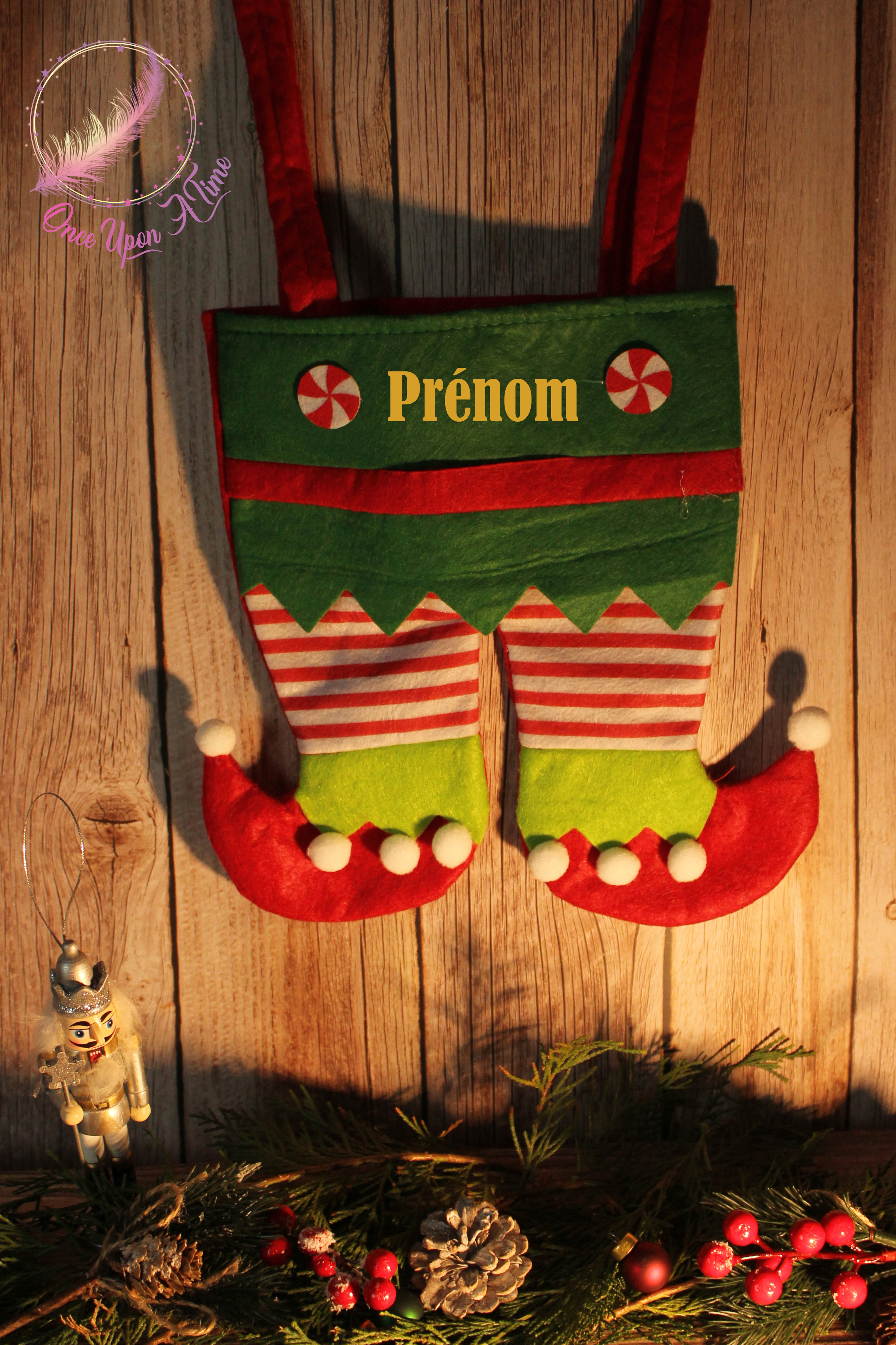🎄🎅 Chaussette de Noël - Pantalon de l'elfe 🤶🎄