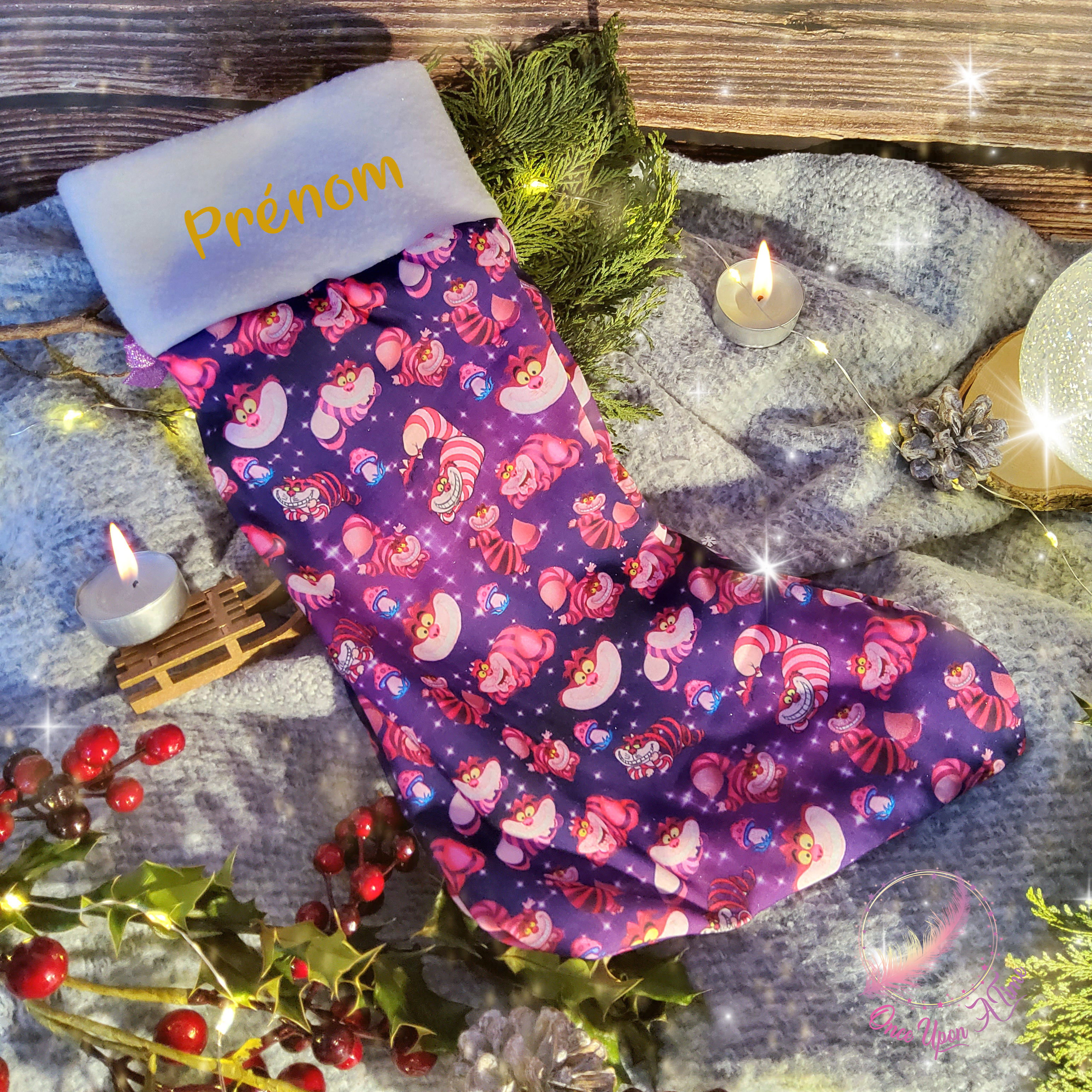🎄🎅 Chaussette de Noël - Disney - Chat du Cheshire🤶🎄