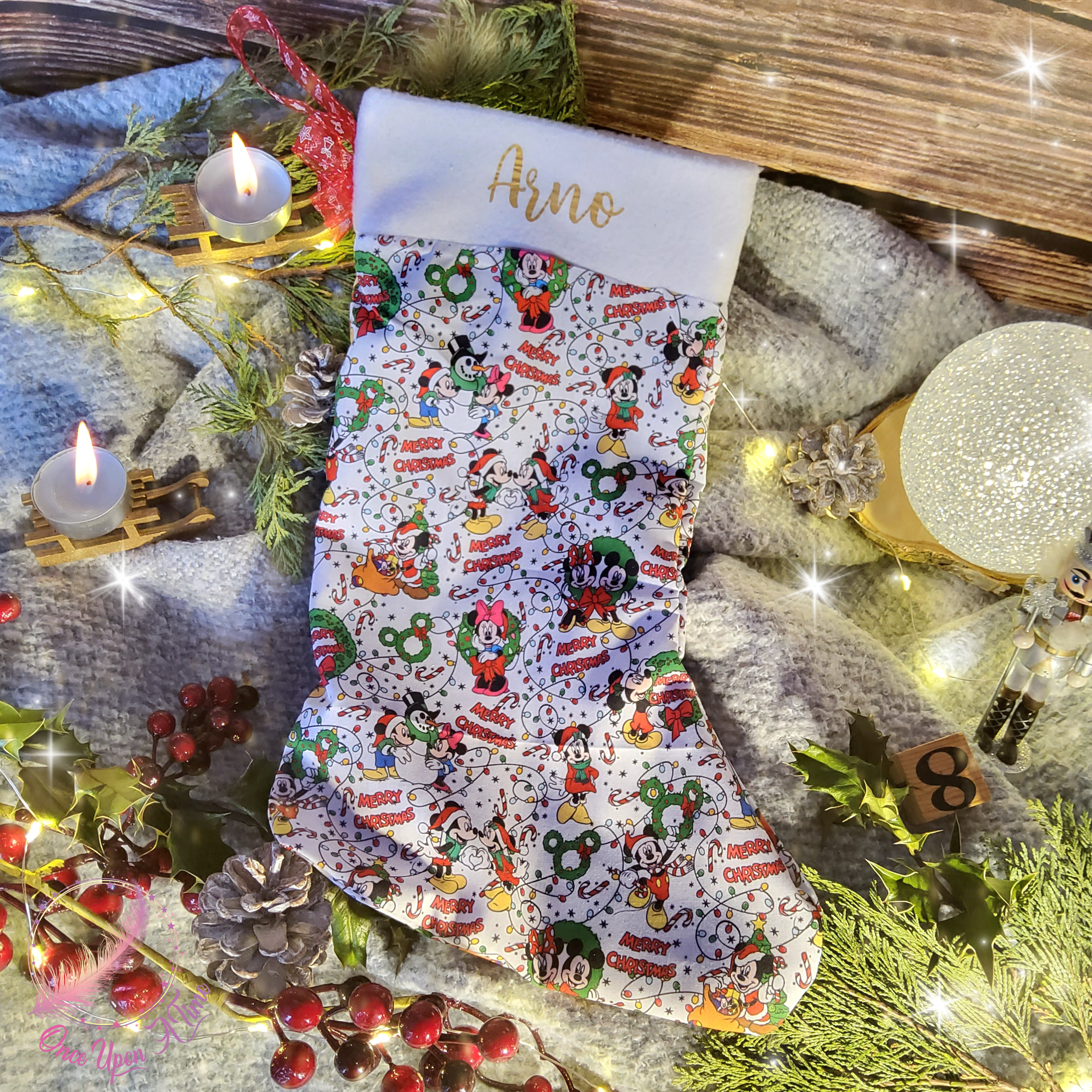 🎄🎅 Chaussette de Noël - Disney - Mickey & Minnie de Noël🤶🎄