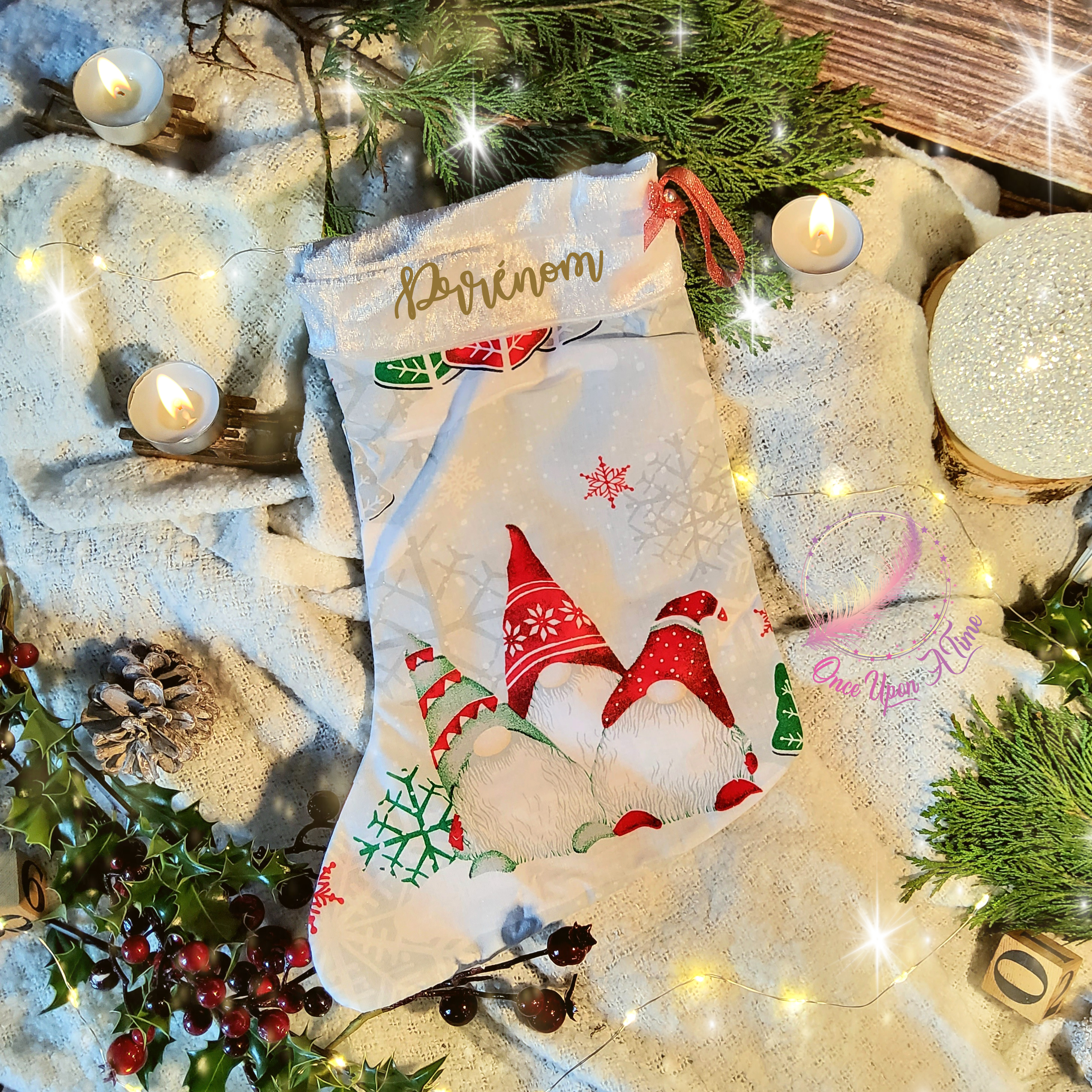 🎄🎅 Chaussette de Noël - 3 Gnomes🤶🎄