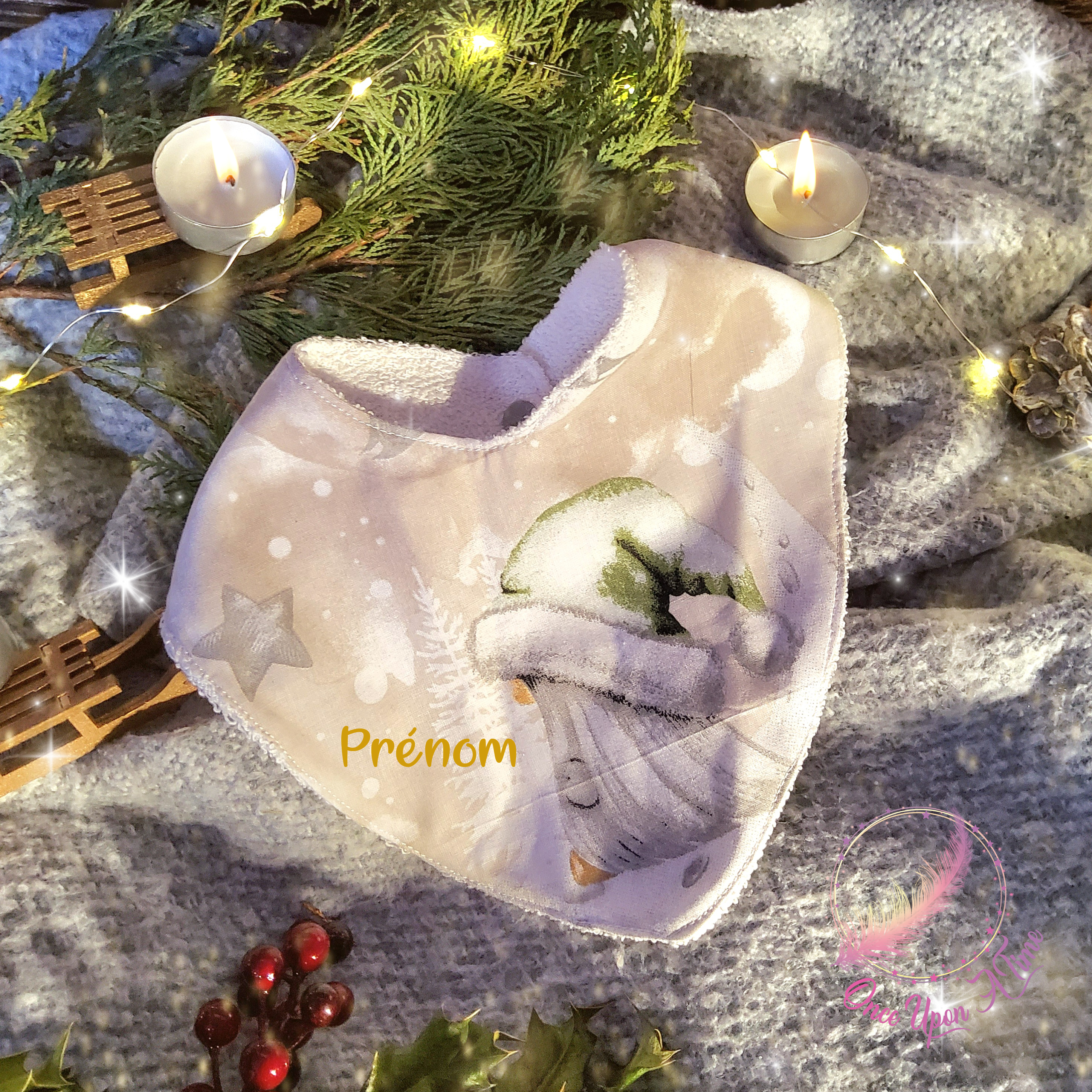 🍼🎄 Bavoir - Gnomes 🎄👶
