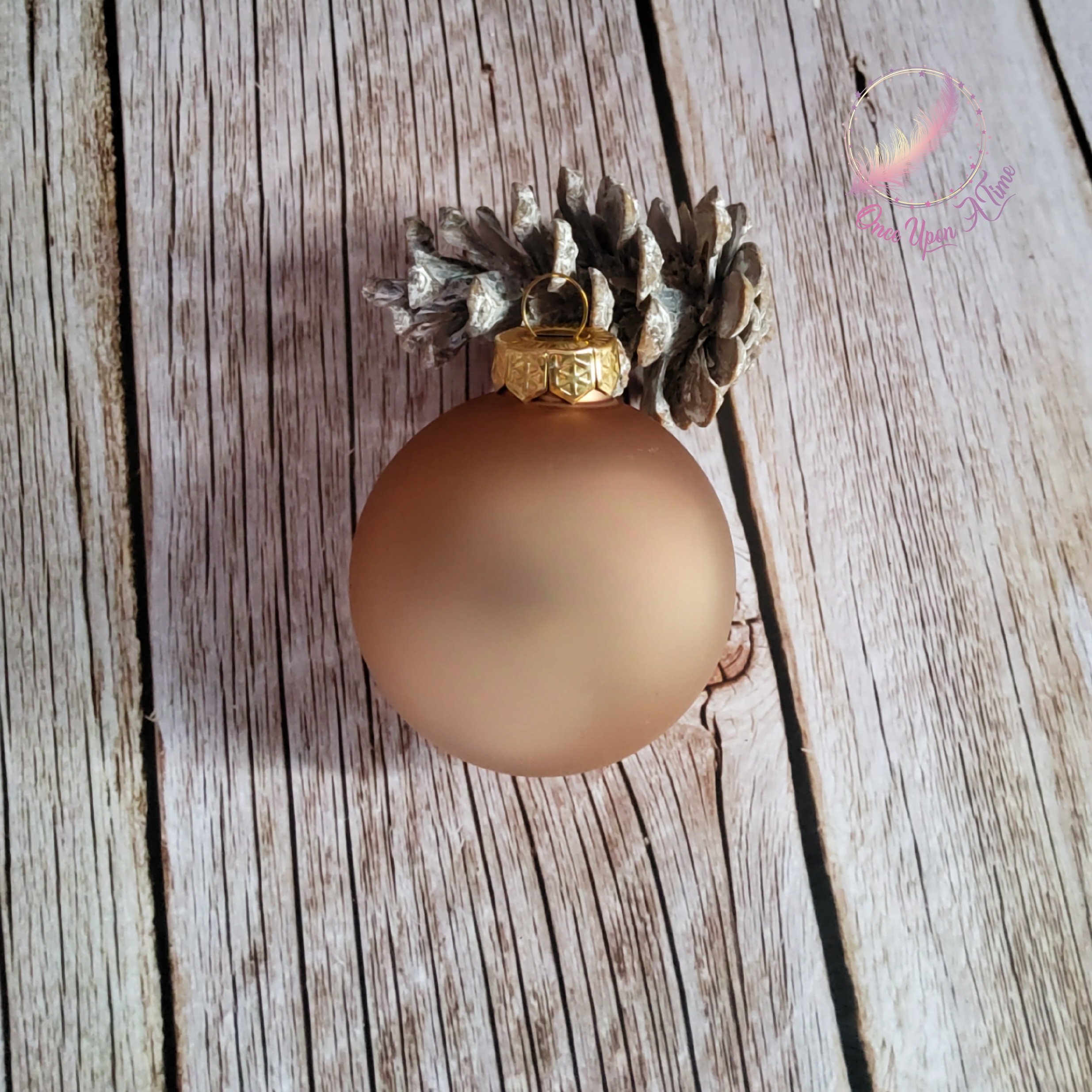 🎄🎅 Boule de Noël - Rose gold - Matte ou brillante - Prénom et/ou Mon premier Noël + Prénom 🤶🎄