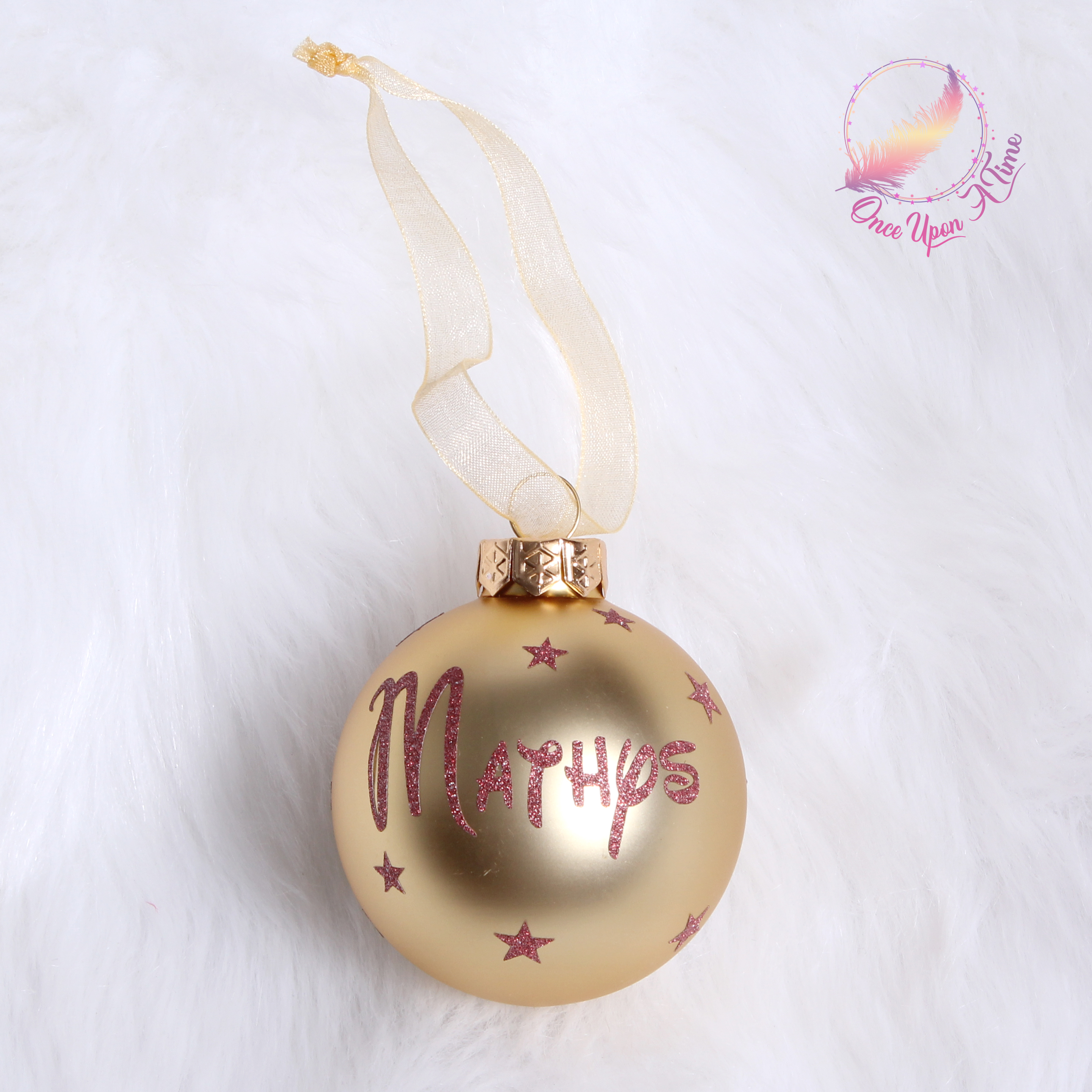 🎄🎅 Boule de Noël - Doré - Matte ou brillante - Prénom et/ou Mon premier Noël + Prénom 🤶🎄