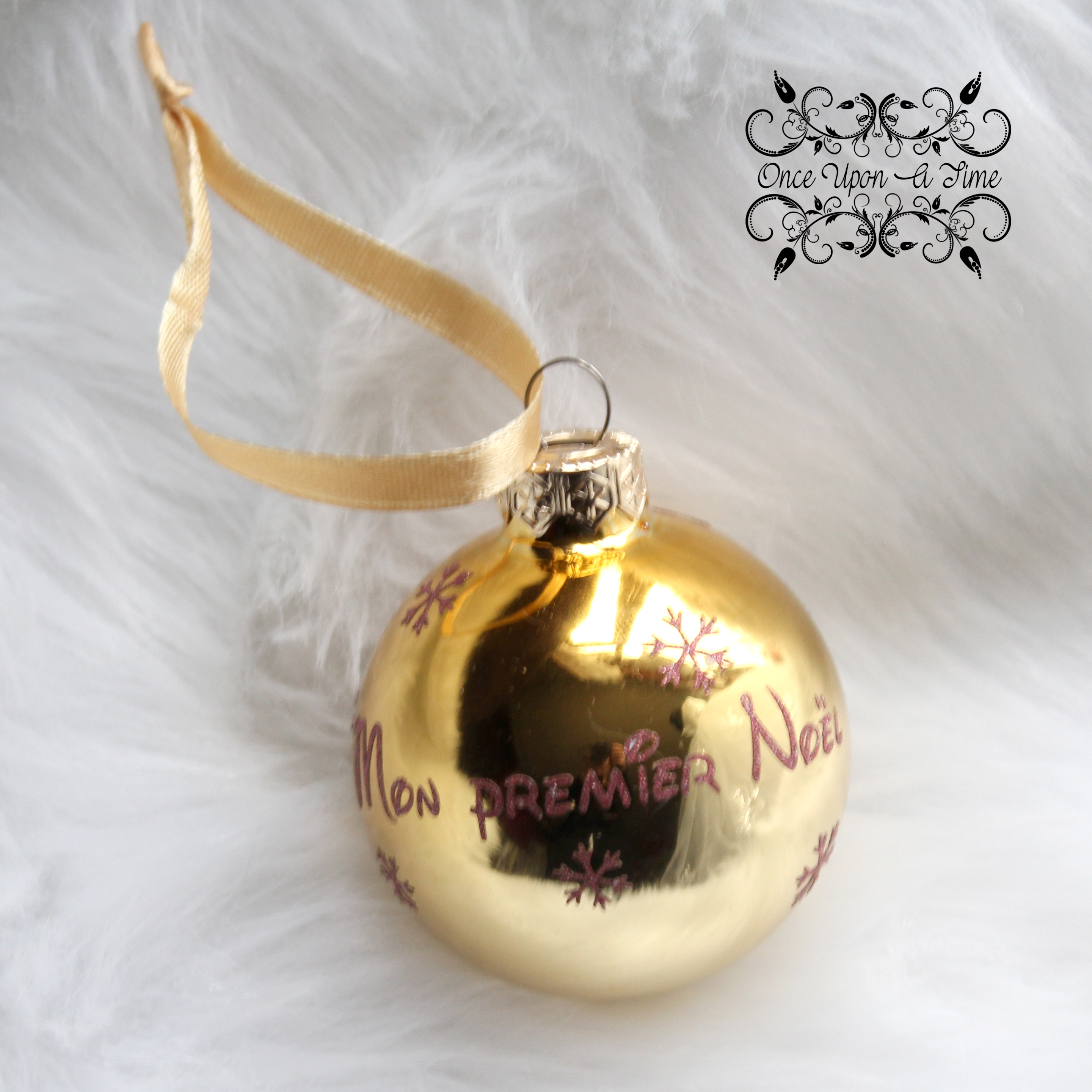 🎄🎅 Boule de Noël - Doré - Matte ou brillante - Prénom et/ou Mon premier Noël + Prénom 🤶🎄