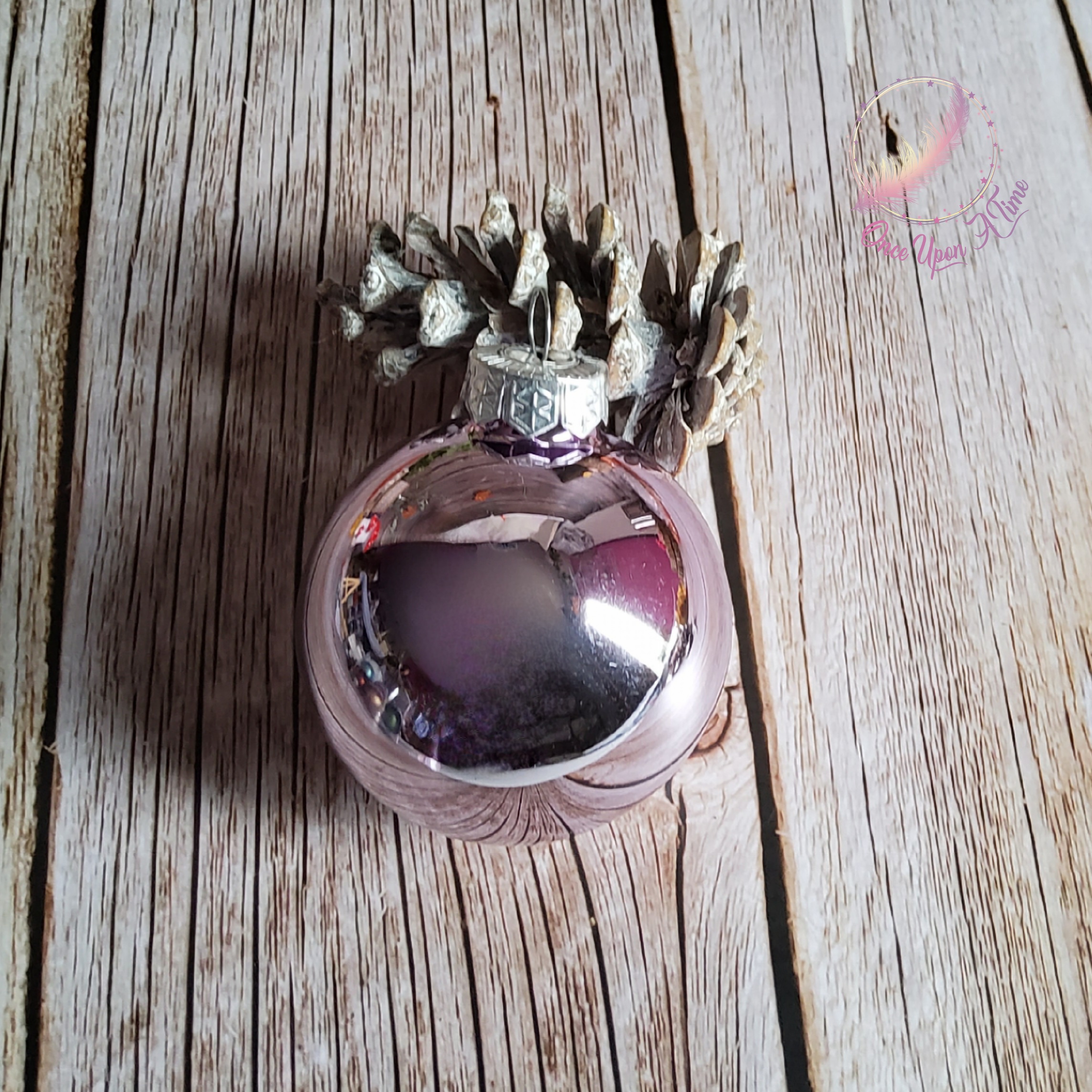 🎄🎅 Boule de Noël - Mauve - Matte ou brillante - Prénom et/ou Mon premier Noël + Prénom 🤶🎄