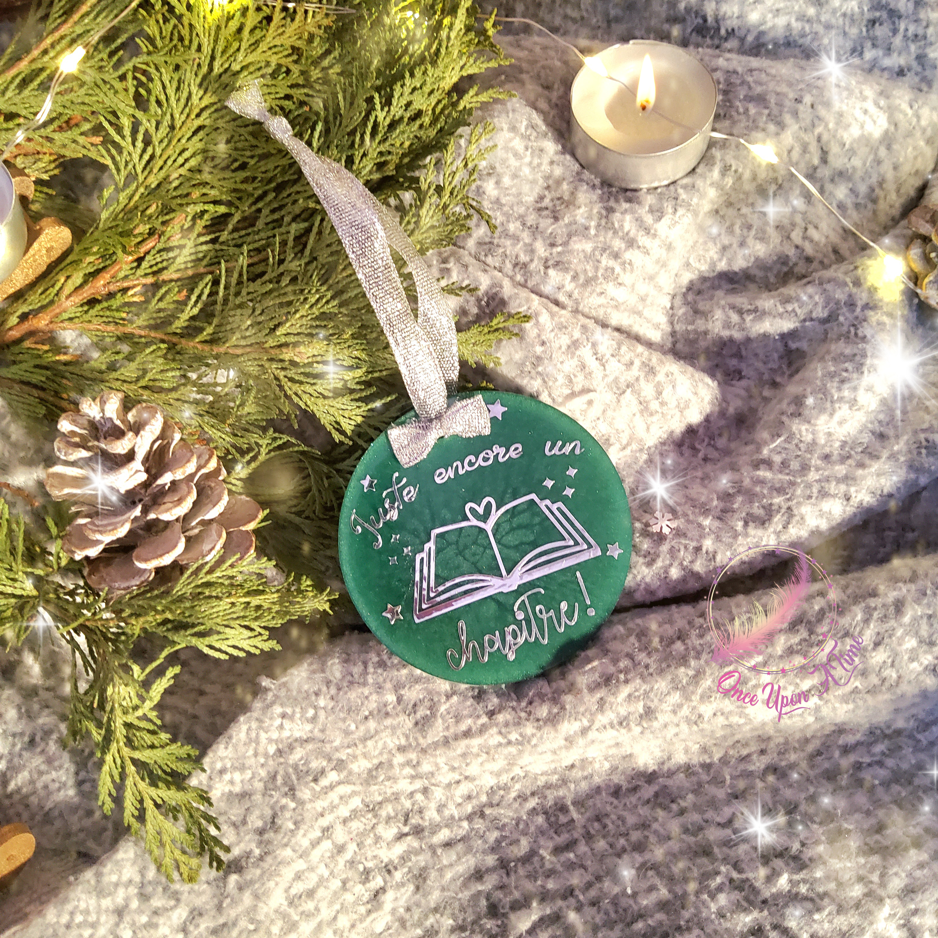 🎄🎅 Boule de Noël - Pour les amoureux des livres - Blanc, bleu nuit, vert, rouge - Différents modèles 🤶🎄