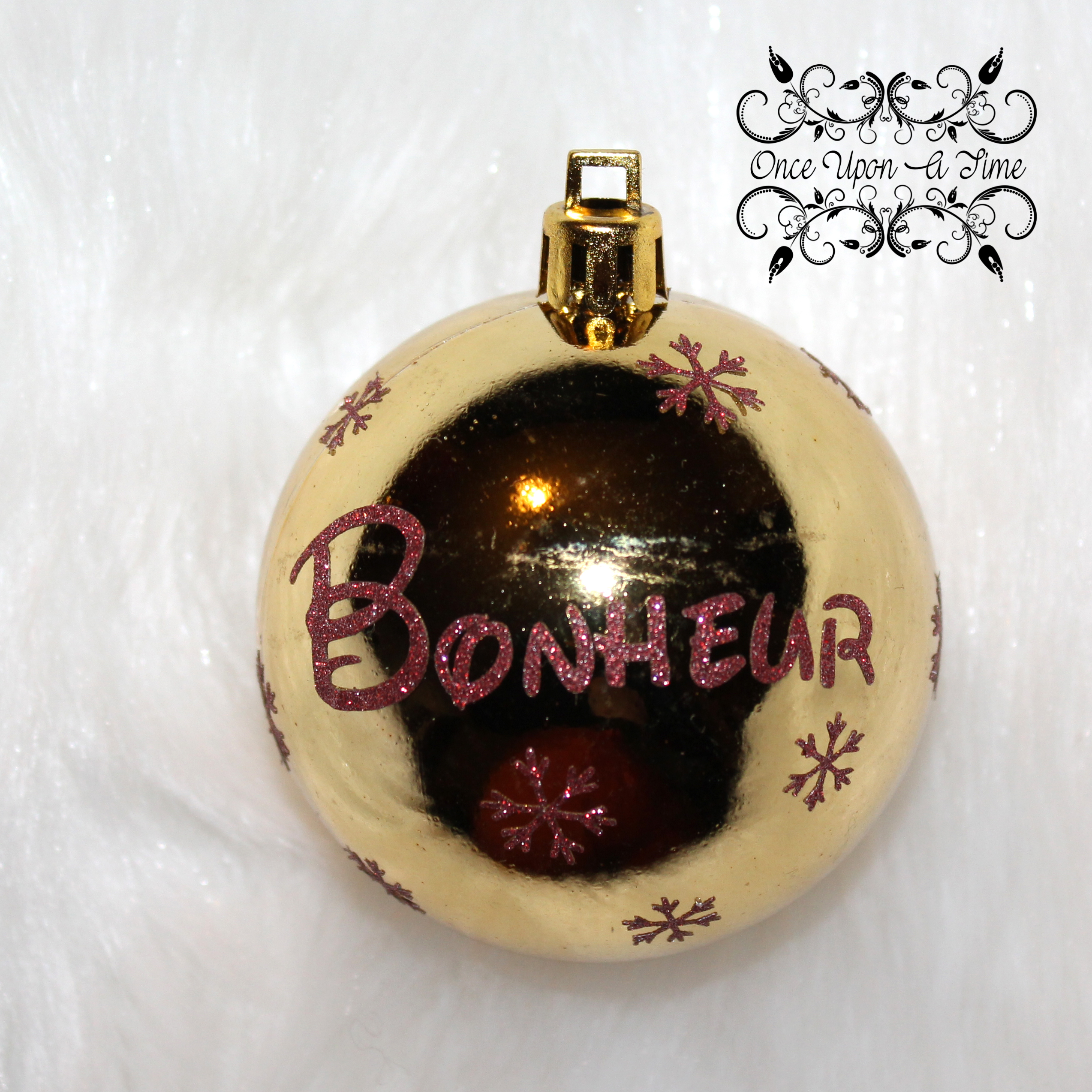 🎄🎅 Boule de Noël - Etoiles - Avec un mot 🤶🎄