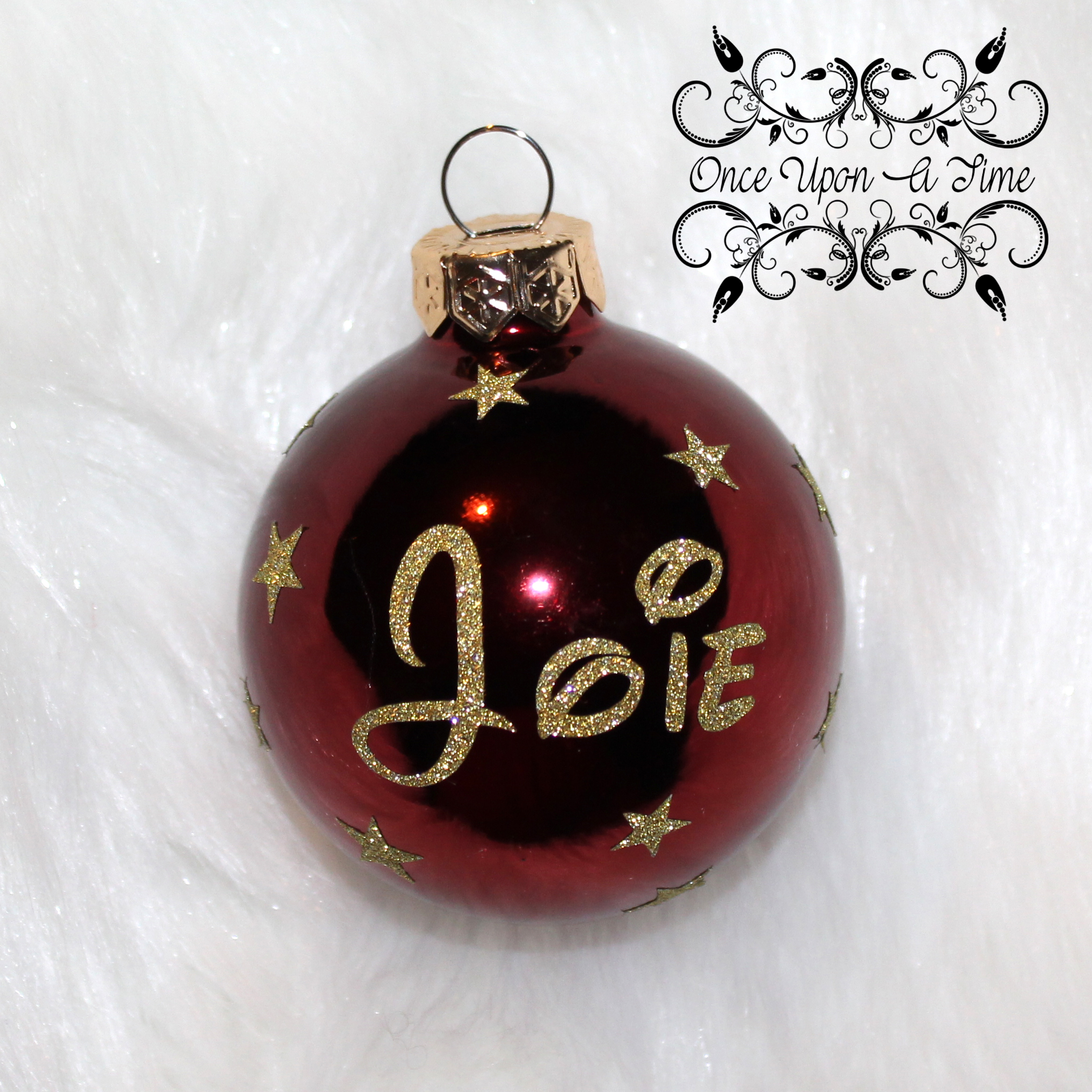 🎄🎅 Boule de Noël - Etoiles - Avec un mot 🤶🎄