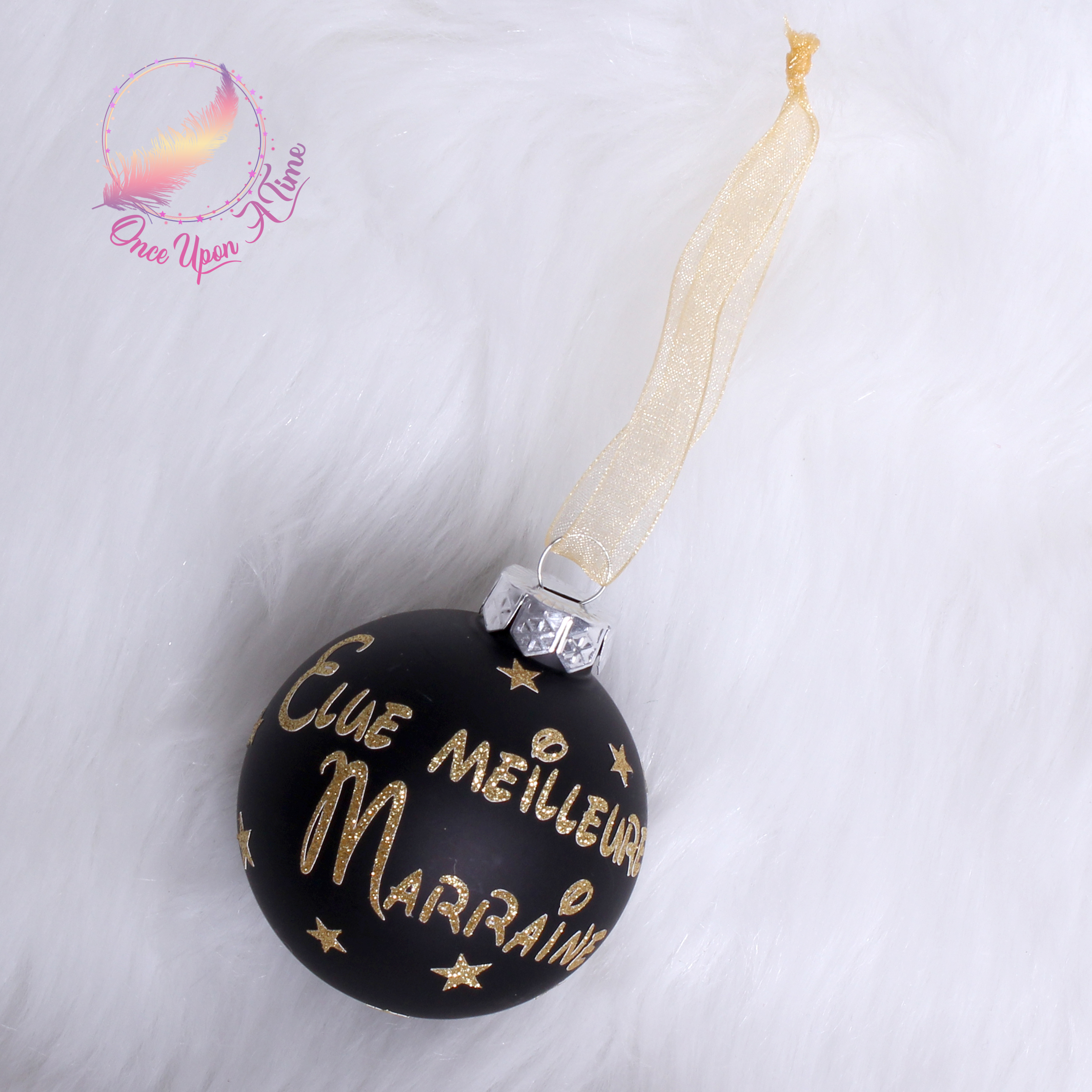 🎄🎅 Boule de Noël - Etoiles - Avec un message🤶🎄