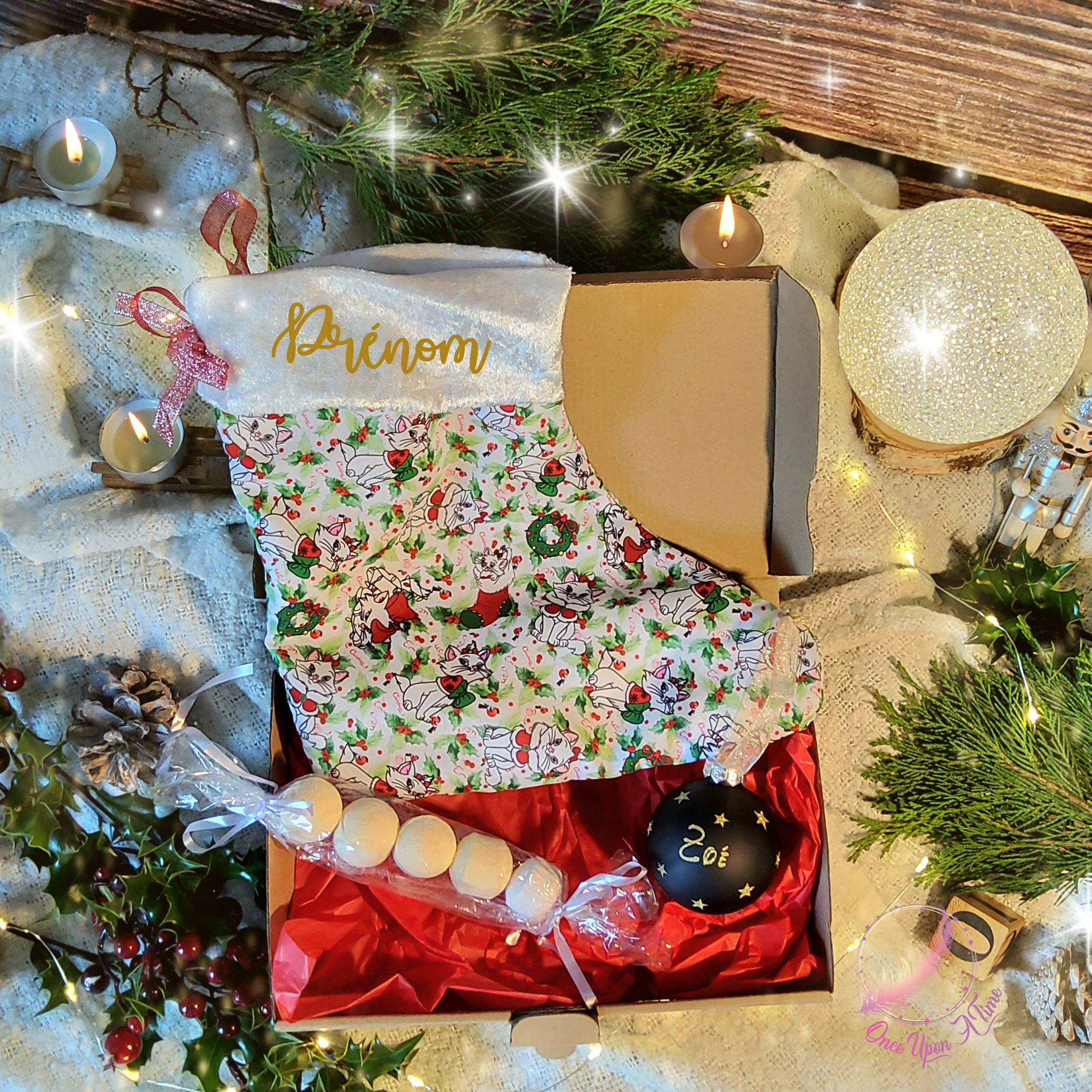 đđ
Coffret - Chaussette de NoĂ«l, boule de NoĂ«l ronde, 5 minis boules de bain đ€¶đ