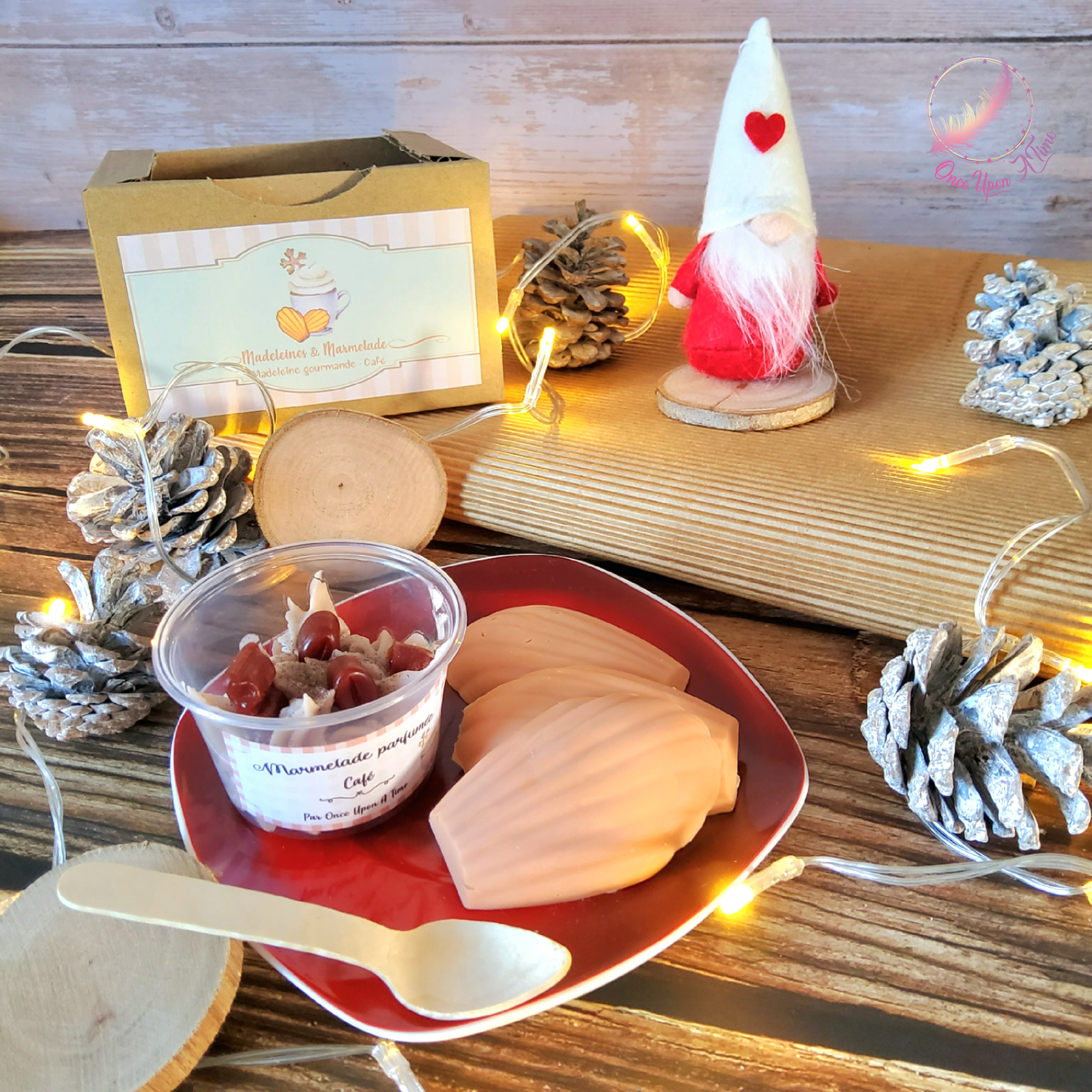 🎄🍭 Boite de douceurs - Marmelade crémeuse et madeleines parfumées - Café et madeleine gourmande 🍭🎄