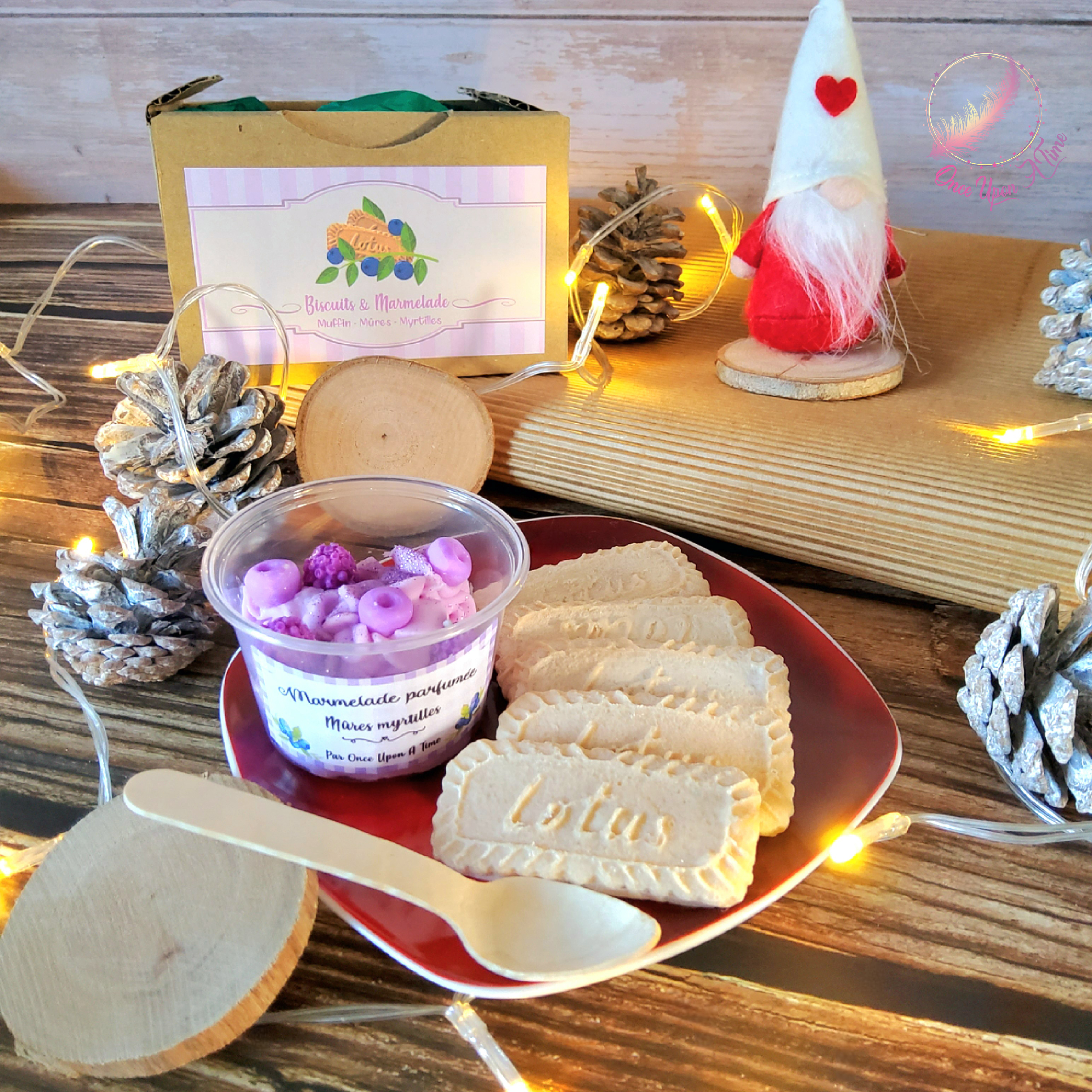 🎄🍭 Fondants parfumés - Boite de douceurs - Marmelade crémeuse et biscuits parfumés - Mûres-myrtilles-Muffin 🍭🎄