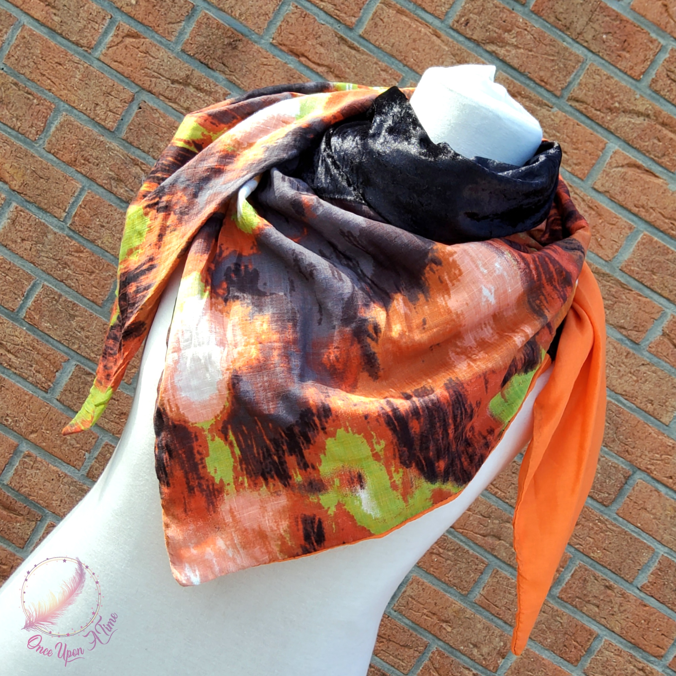 ❄️🍂 Foulard / Chèche femme et adolescent - Du peps en automne - Modèle Romane 🍂❄️