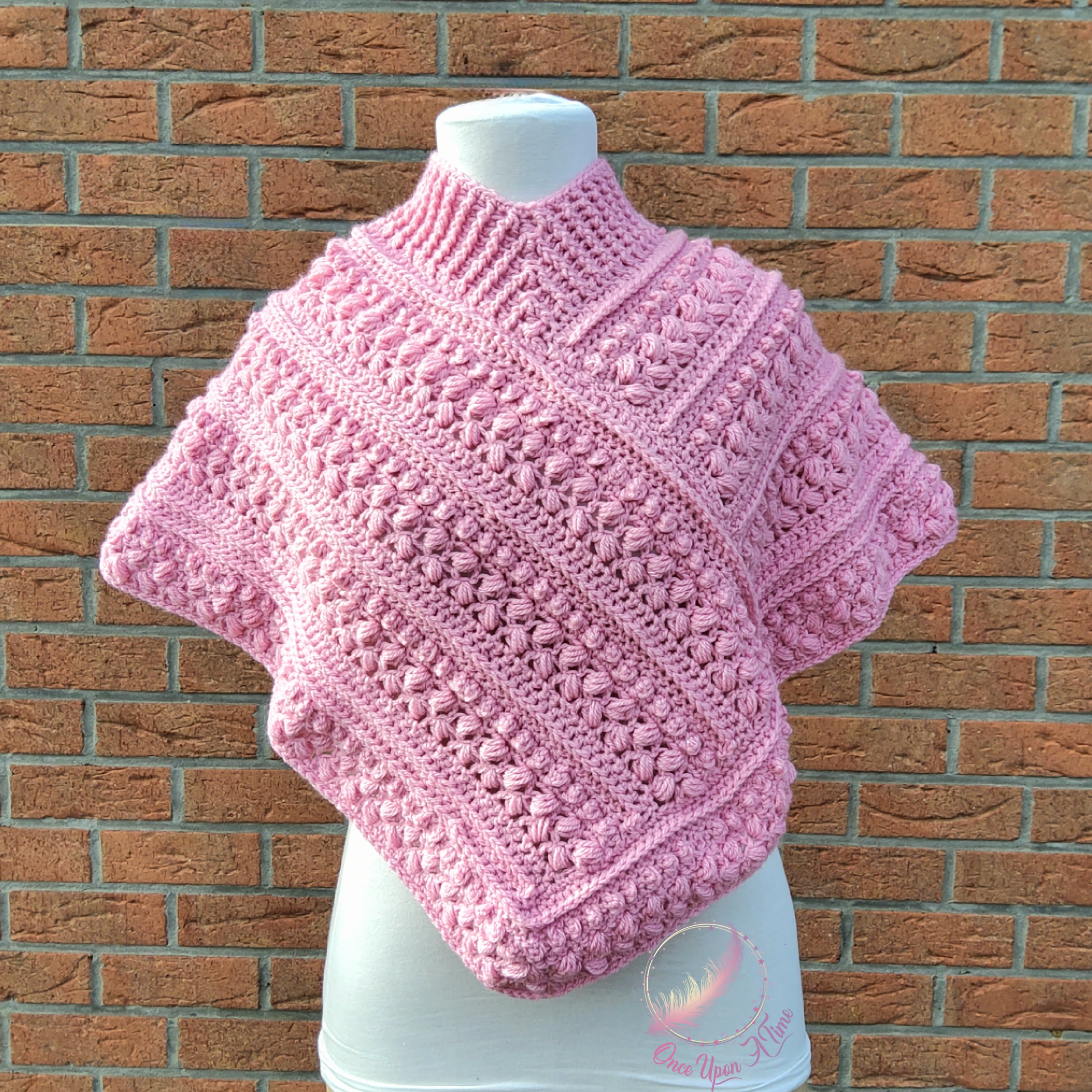 Poncho - Rose - Enfants !