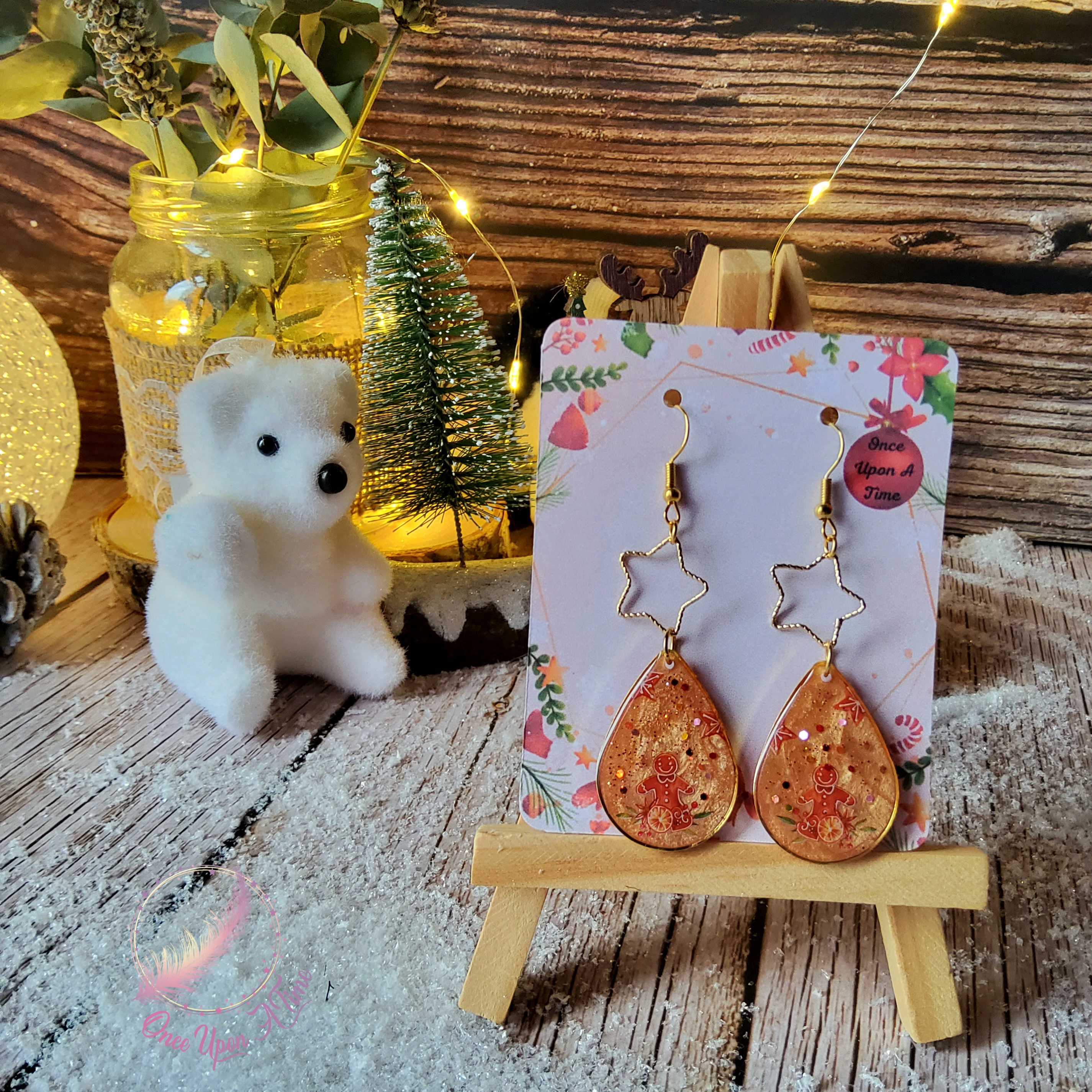 🎅🎄 Boucles d'oreilles - Pain  d'épices 🎄🎅