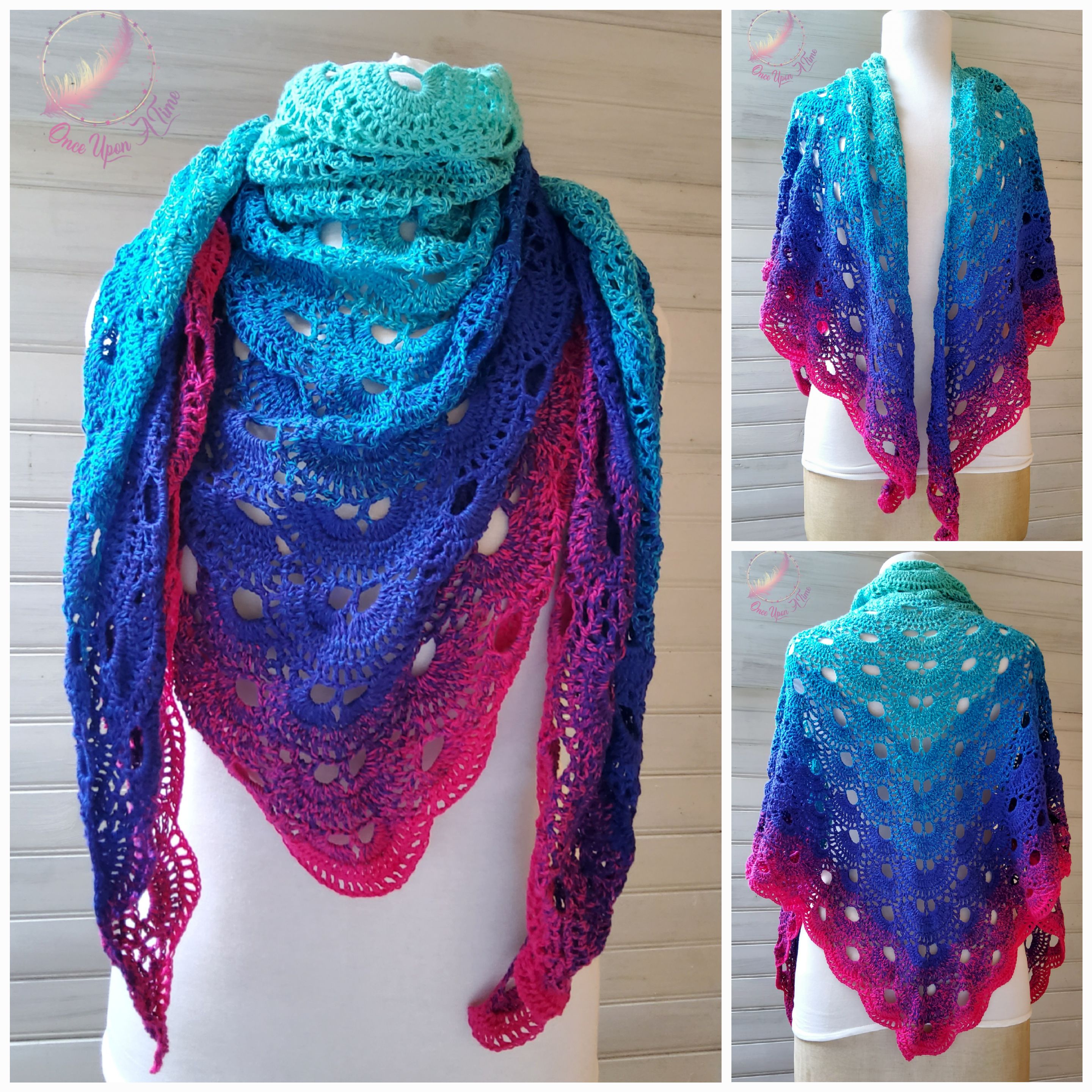 ☀️🌷 Foulard/chèche ou châle au crochet - Femme ou adolescente 🌷☀️