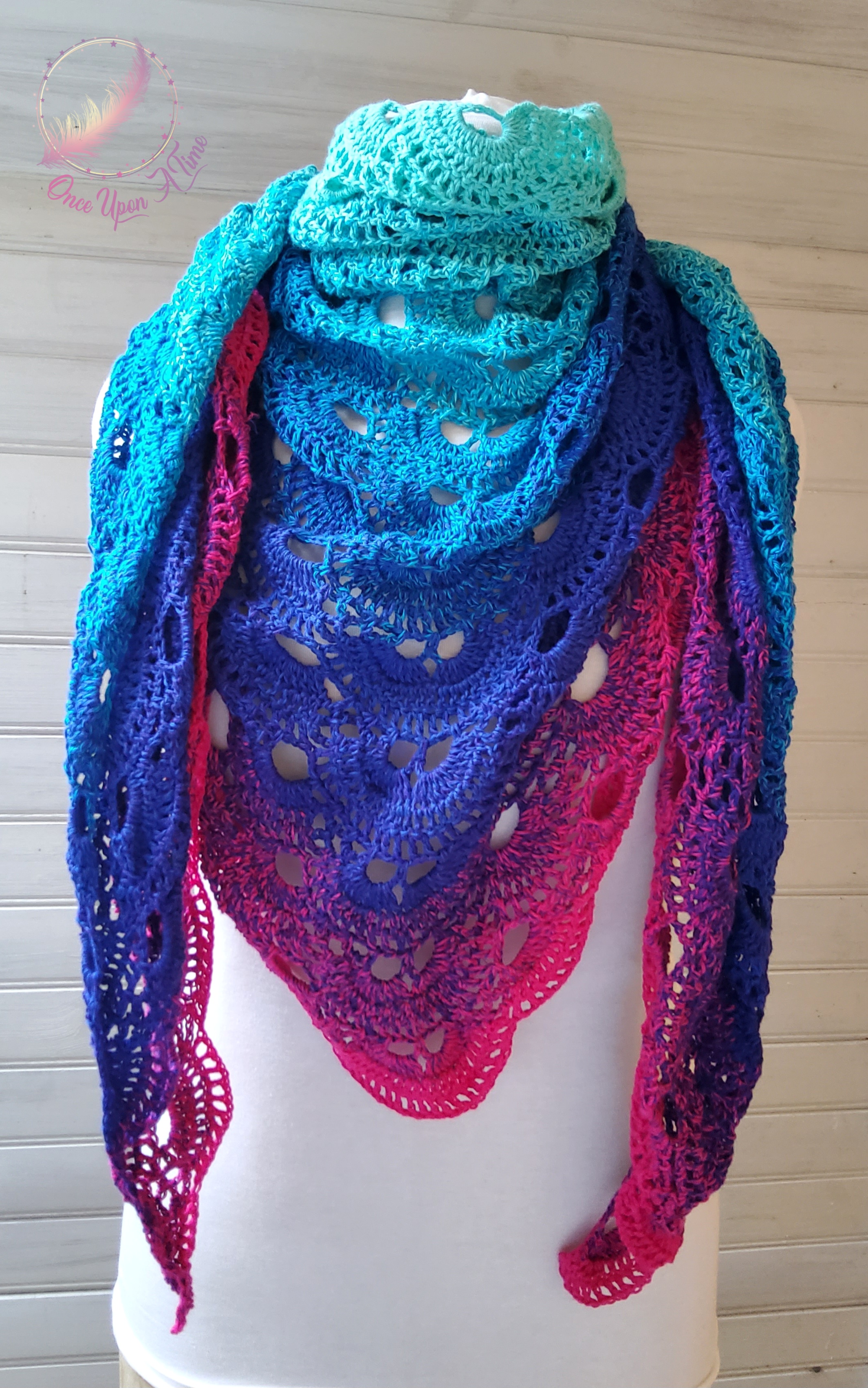 ☀️🌷 Foulard/chèche ou châle au crochet - Femme ou adolescente 🌷☀️