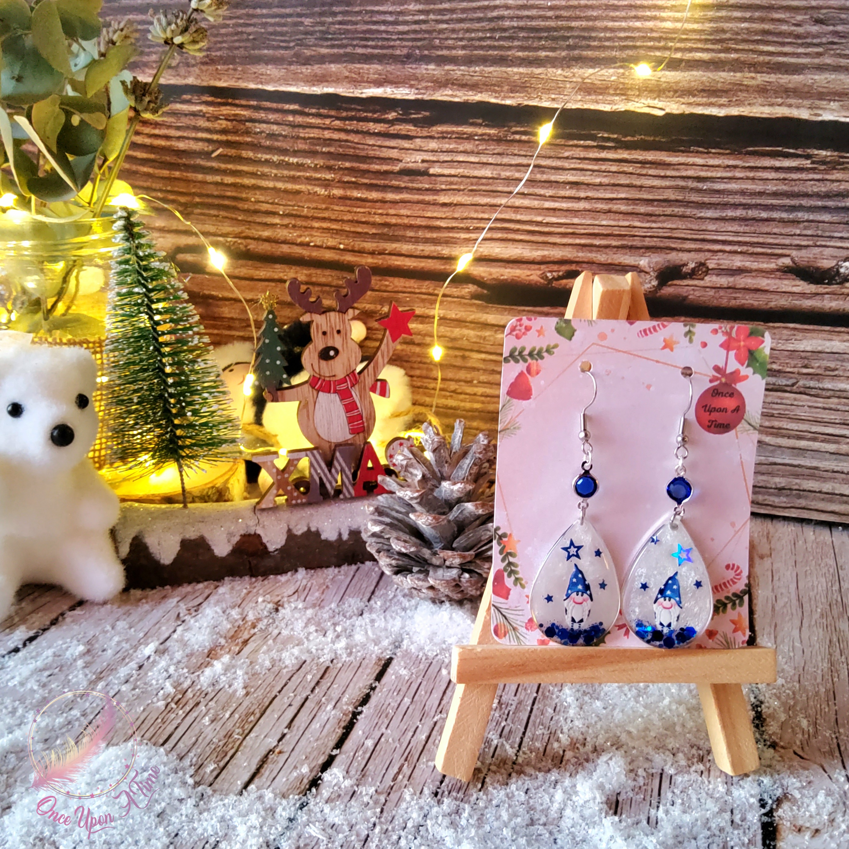 🎅🎄 Boucles d'oreilles - Gnomes de l'hiver🎄🎅