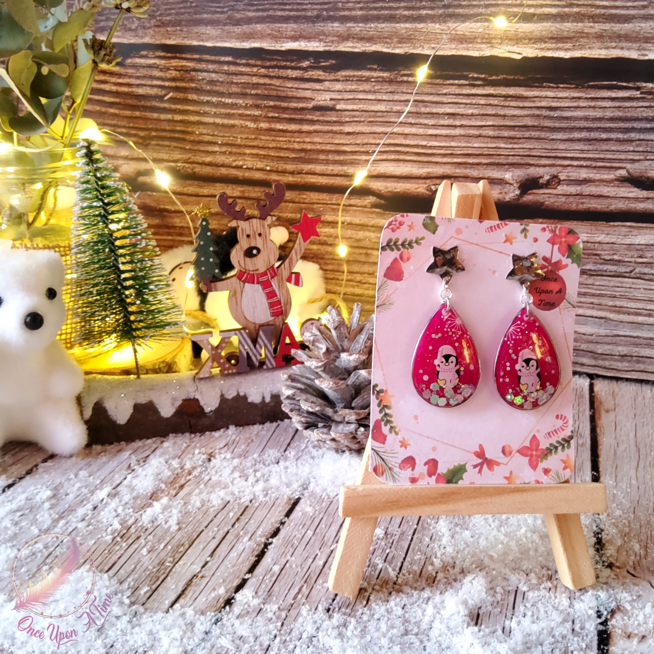 🎅🎄 Boucles d'oreilles - Petits pingouins🎄🎅