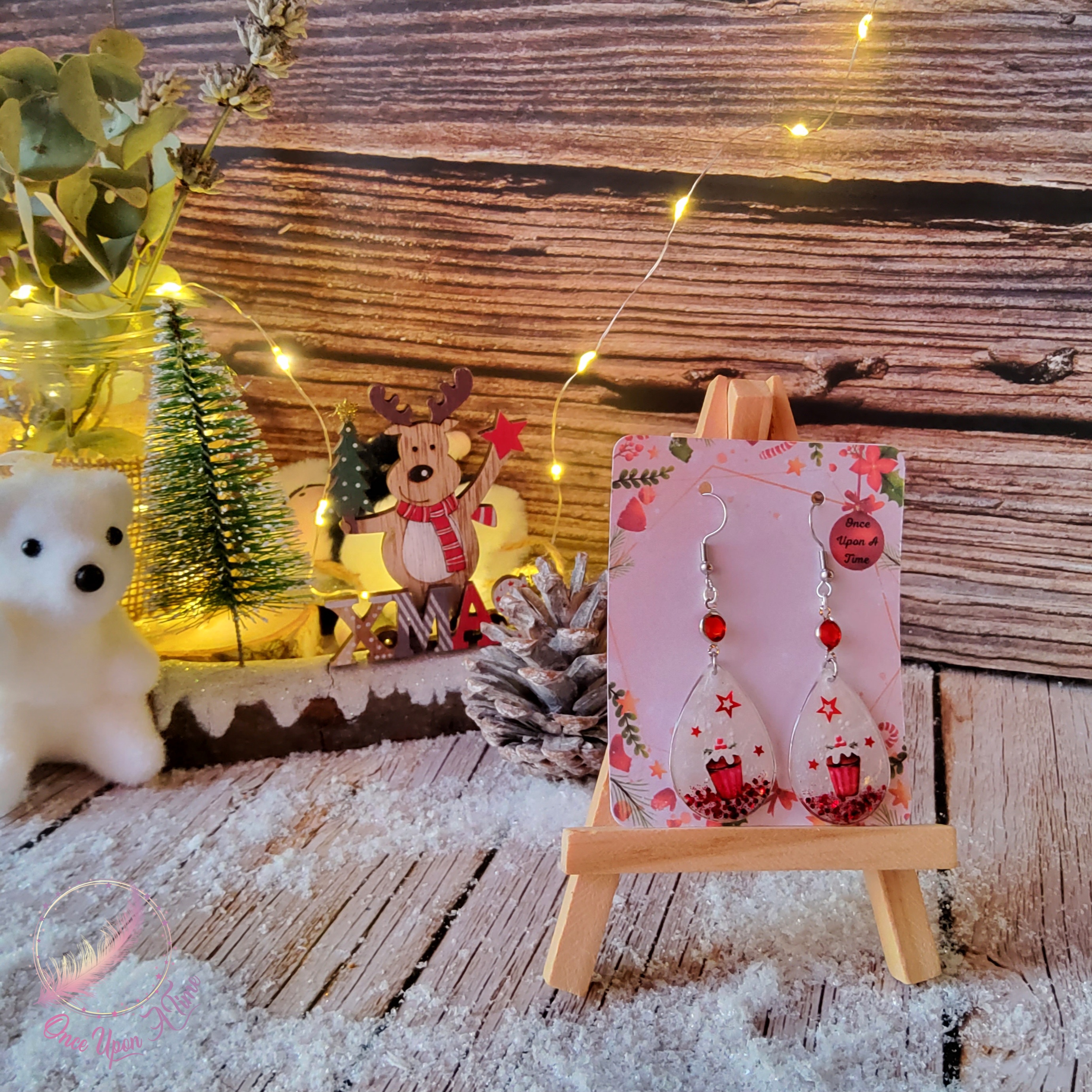 🎅🎄 Boucles d'oreilles - Cupcakes de Noël🎄🎅