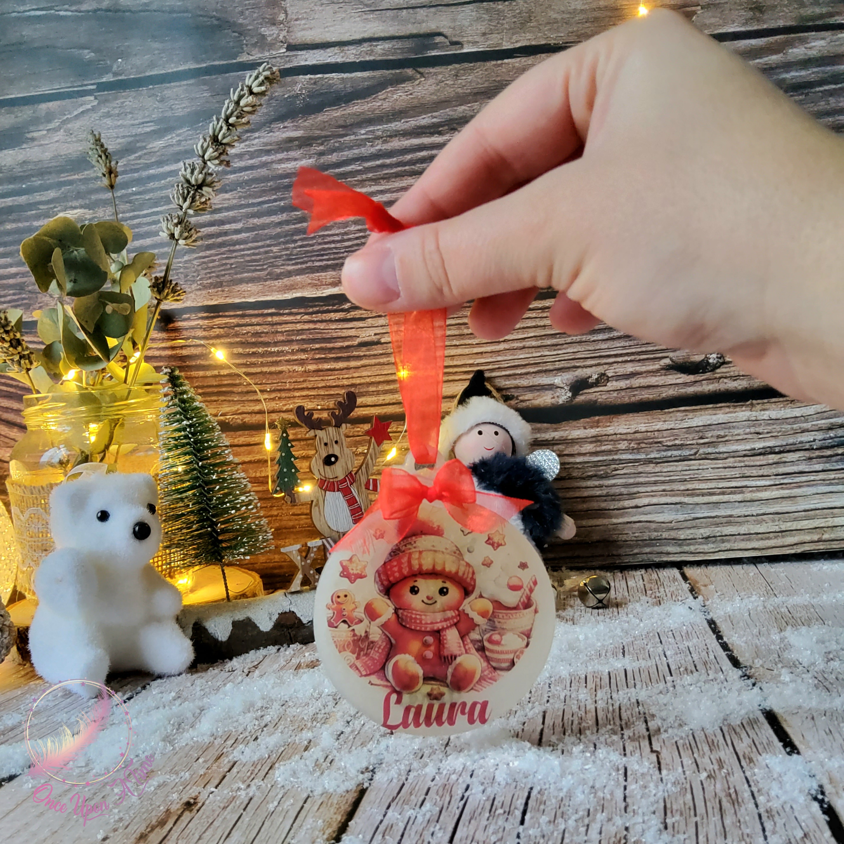 🎄🎅 Coffret cadeau de Noël - Boule de Noël personnalisée, to do list, bic - Pain d'épices 🤶🎄