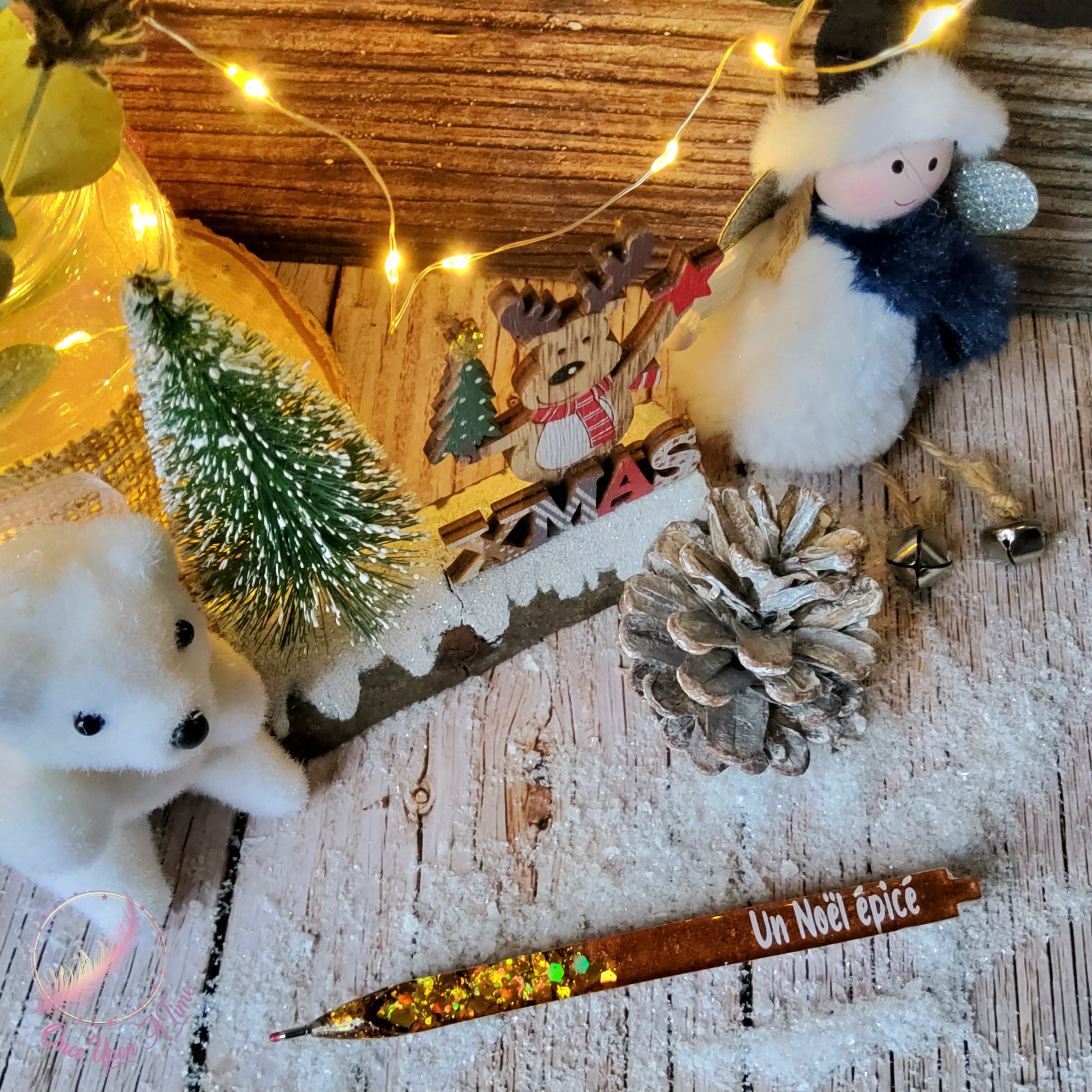 🎄🎅 Coffret cadeau de Noël - Boule de Noël personnalisée, to do list, bic - Pain d'épices 🤶🎄