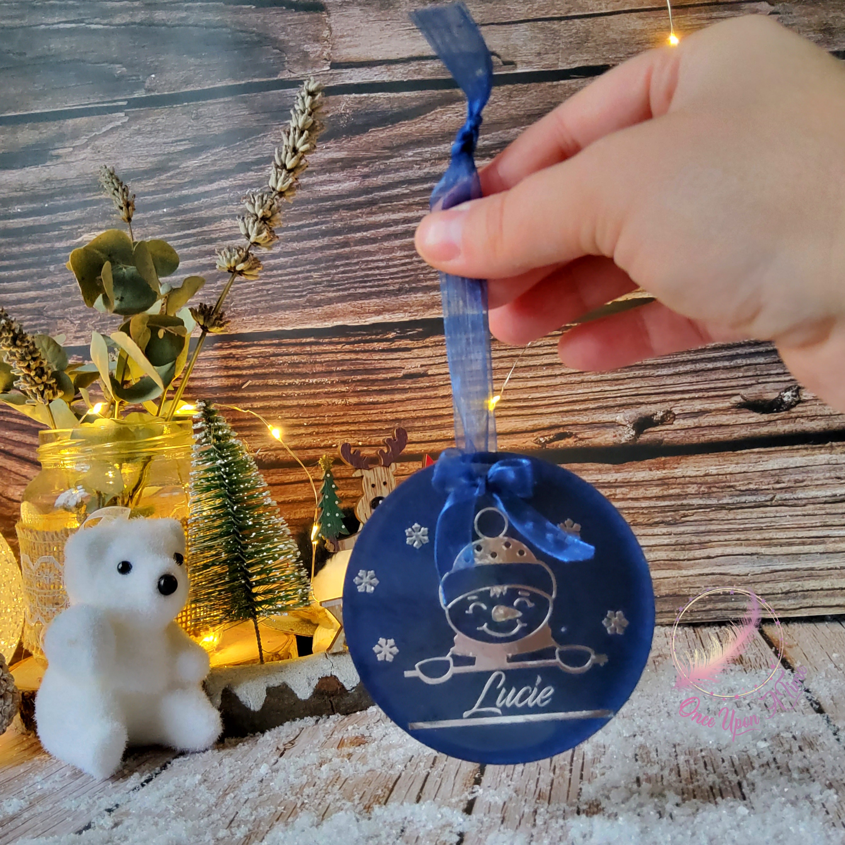 🎄🎅 Coffret cadeau de Noël - Boule de Noël personnalisée, to do list, bic - Bonhomme de neige 🤶🎄