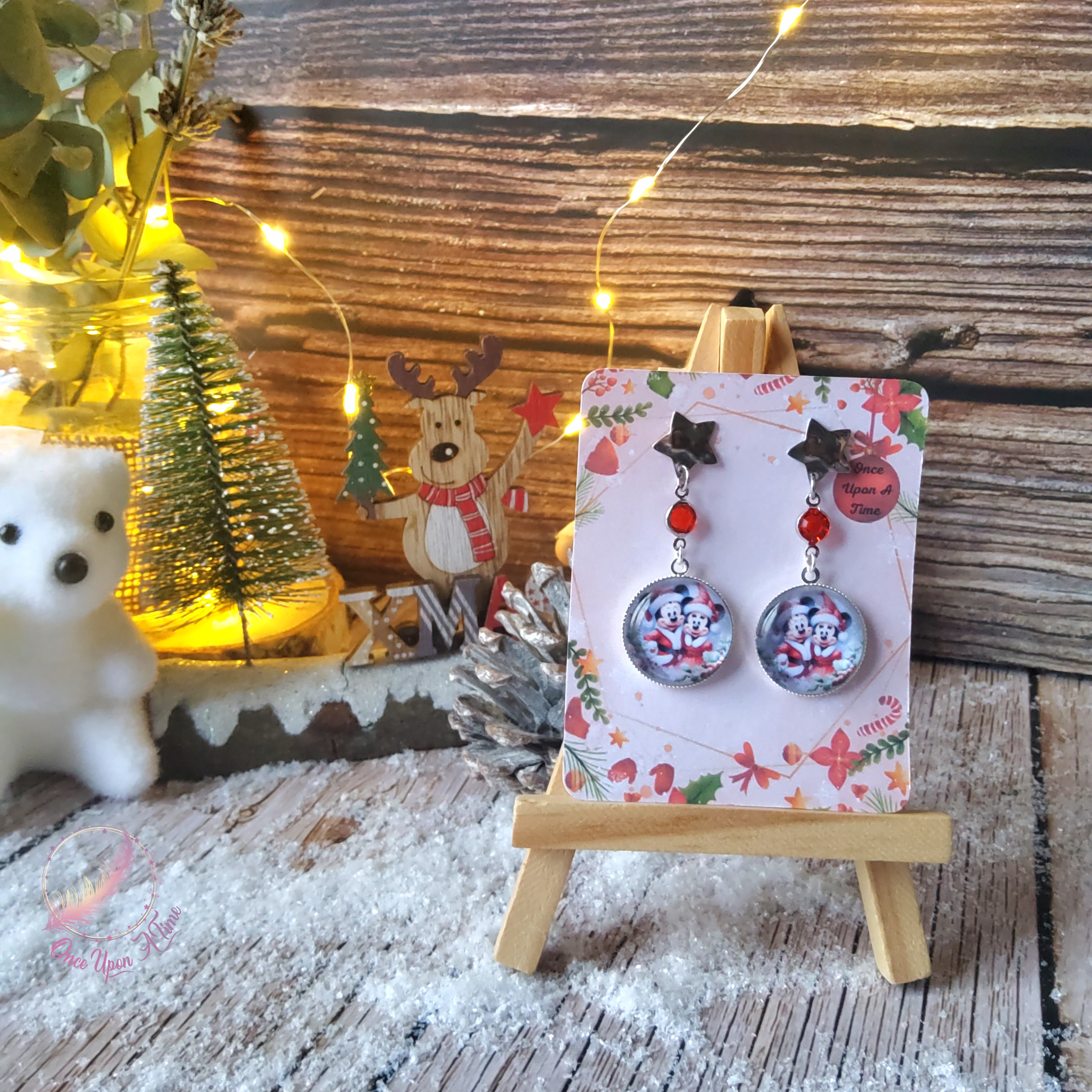 💕🎄 Boucles d'oreilles - Mickey & Minnie 🎄💕